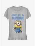Minion Cute One in a Minion Girls T-Shirt, ATH HTR, hi-res