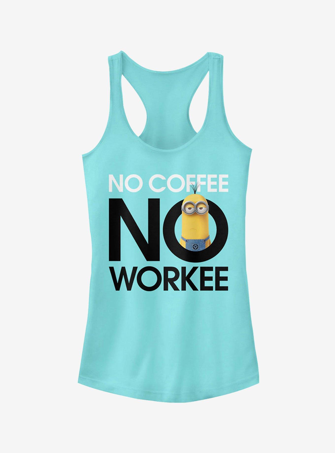 Minion No Coffee Girls Tank Top, CANCUN, hi-res