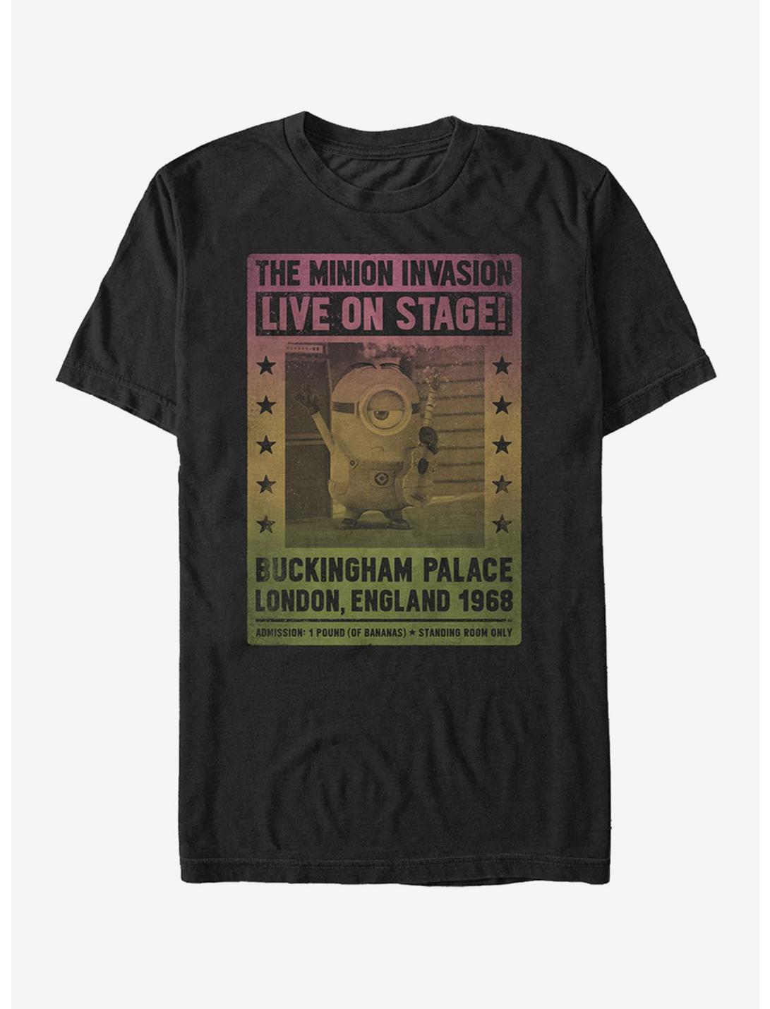 Minion Live on Stage Poster T-Shirt, BLACK, hi-res
