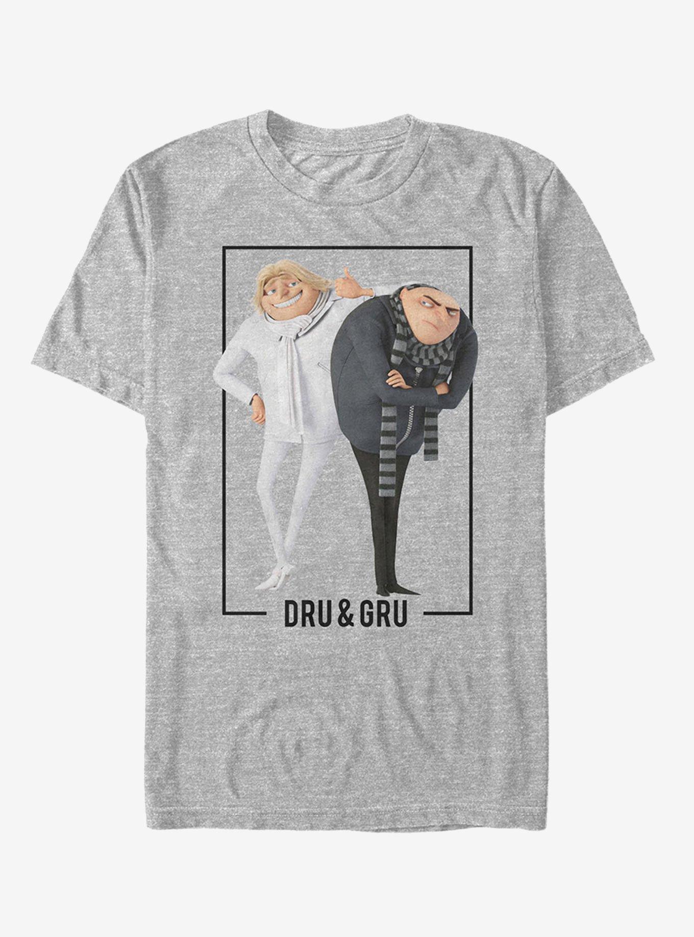 Minion Dru and Gru Brothers T-Shirt, ATH HTR, hi-res