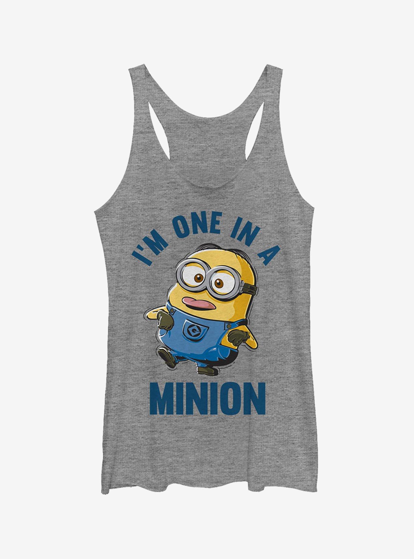 Minion I'm One in Minion Girls Tank Top, GRAY HTR, hi-res