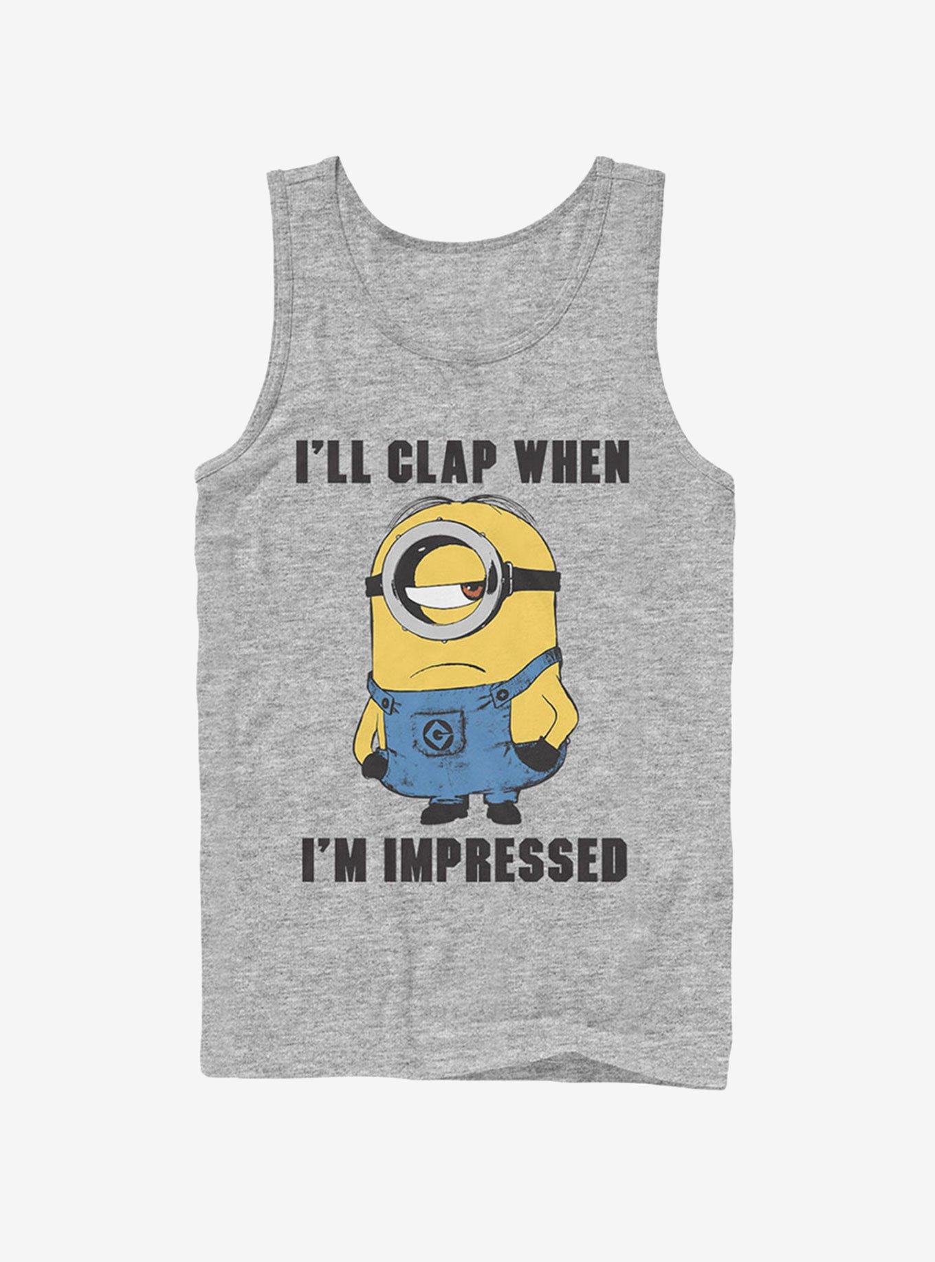 Minions Clap When Impressed Tank Top, ATH HTR, hi-res