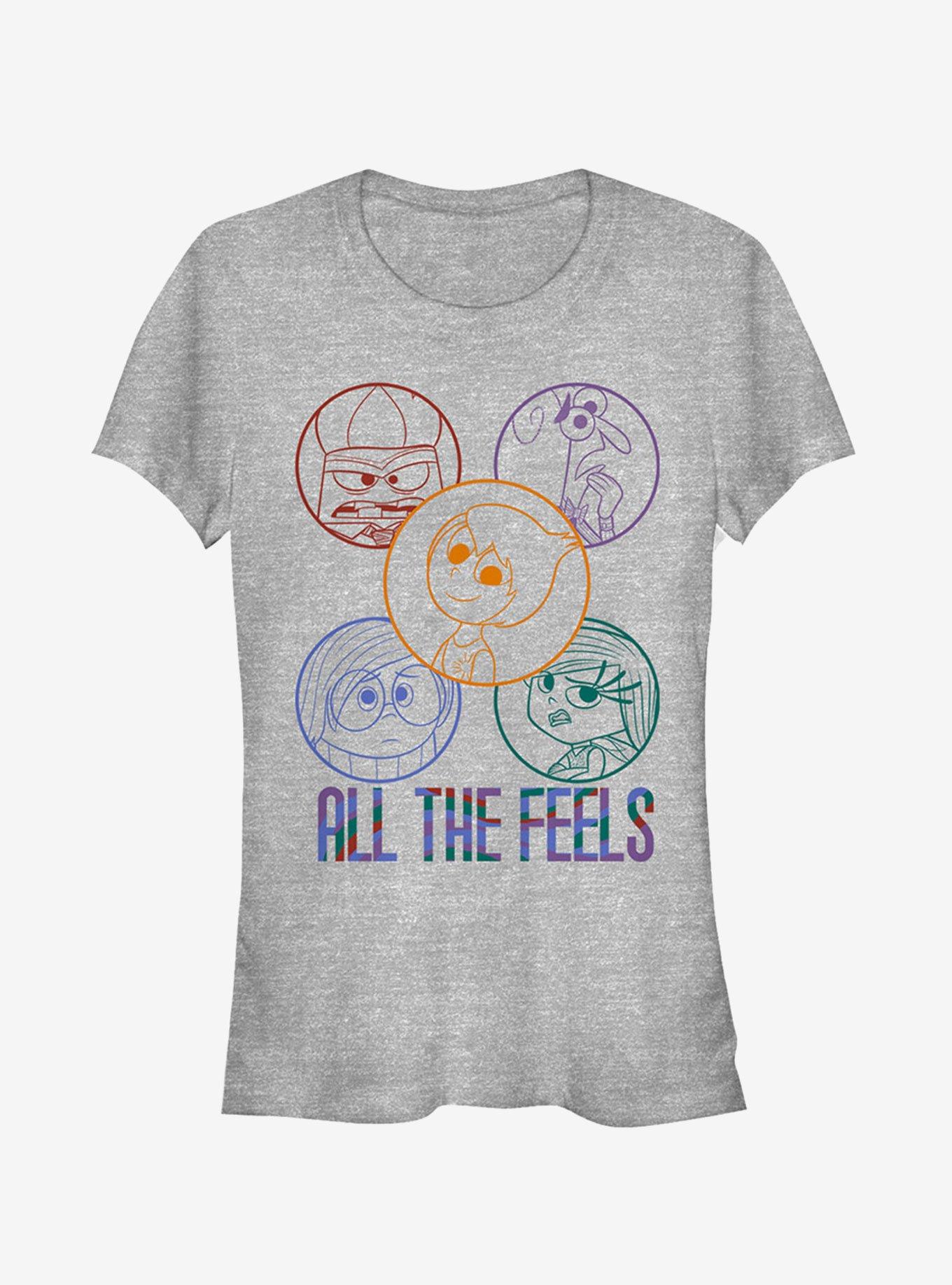 Disney Pixar Inside Out All the Feels Girls T-Shirt, ATH HTR, hi-res