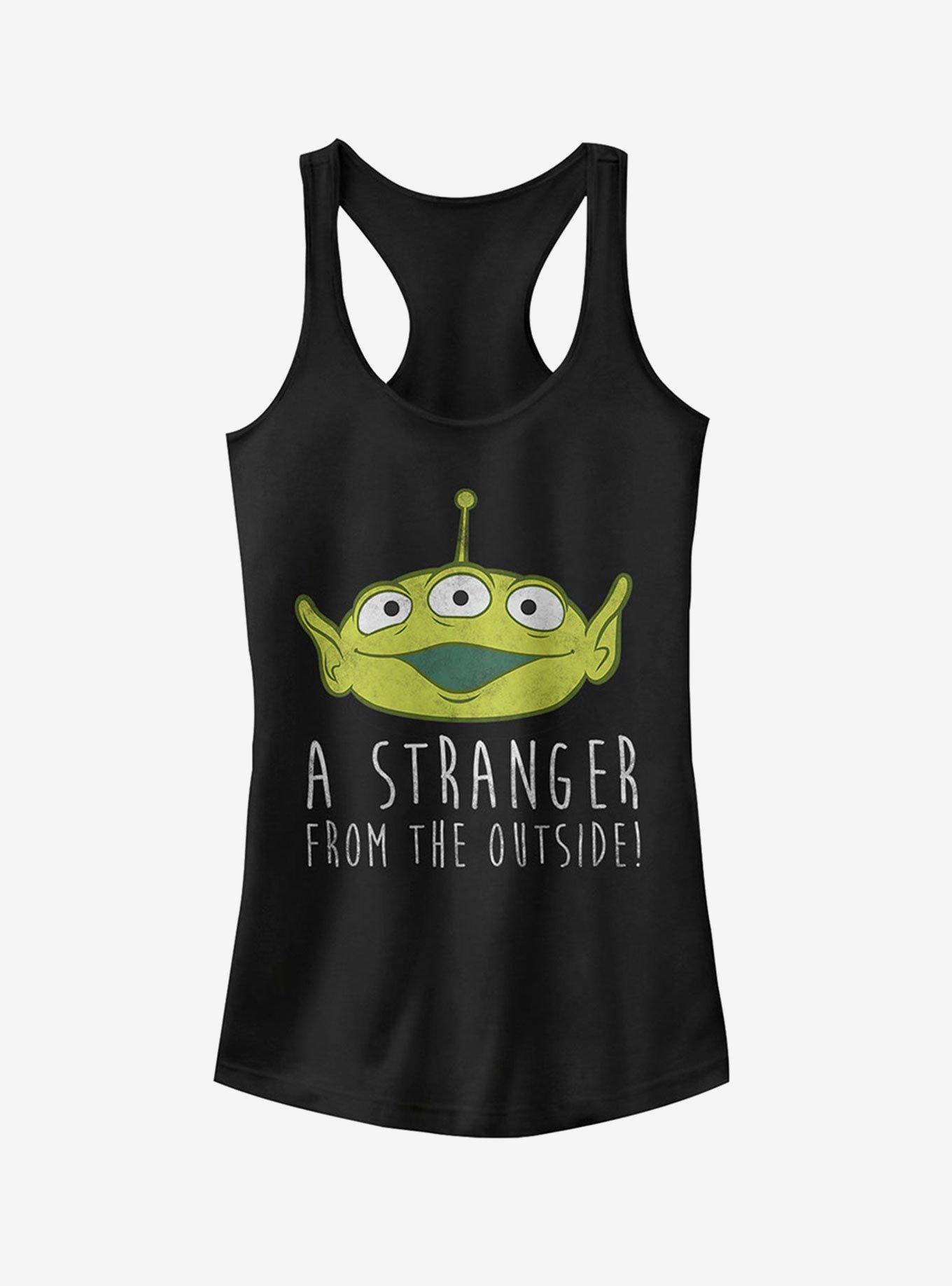 Disney Pixar Toy Story Squeeze Alien Stranger from Outside Girls Tank Top, BLACK, hi-res