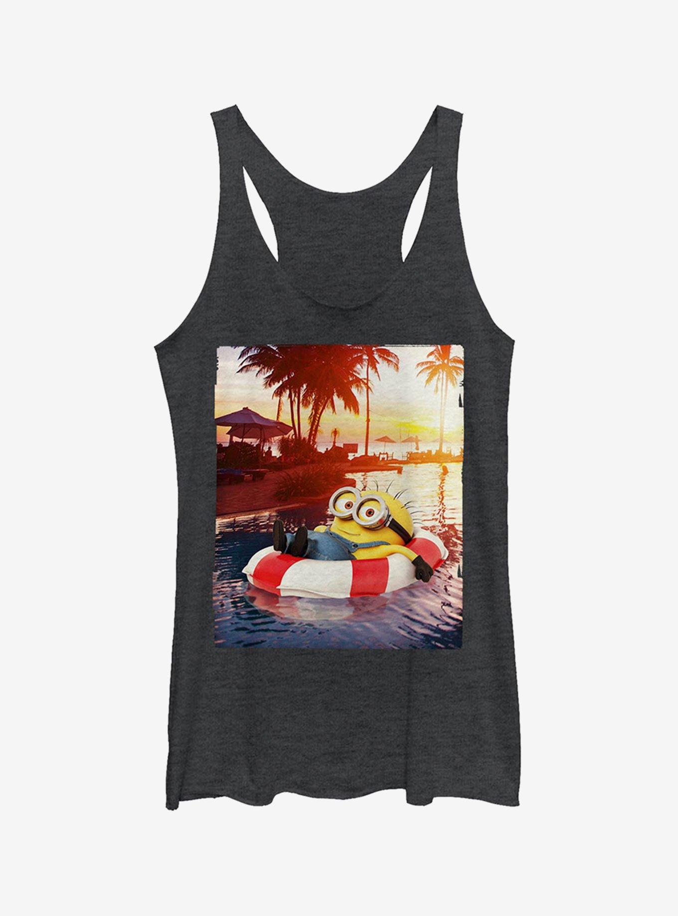 Minion Tropical Vacation Girls Tank Top, , hi-res