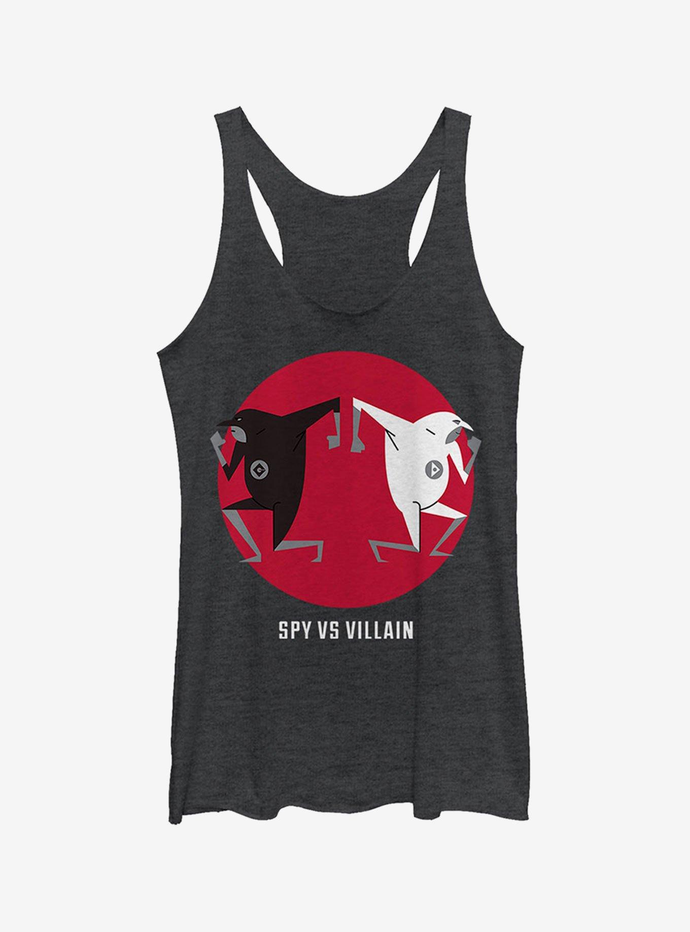 Minion Villain Brothers Girls Tank Top, BLK HTR, hi-res