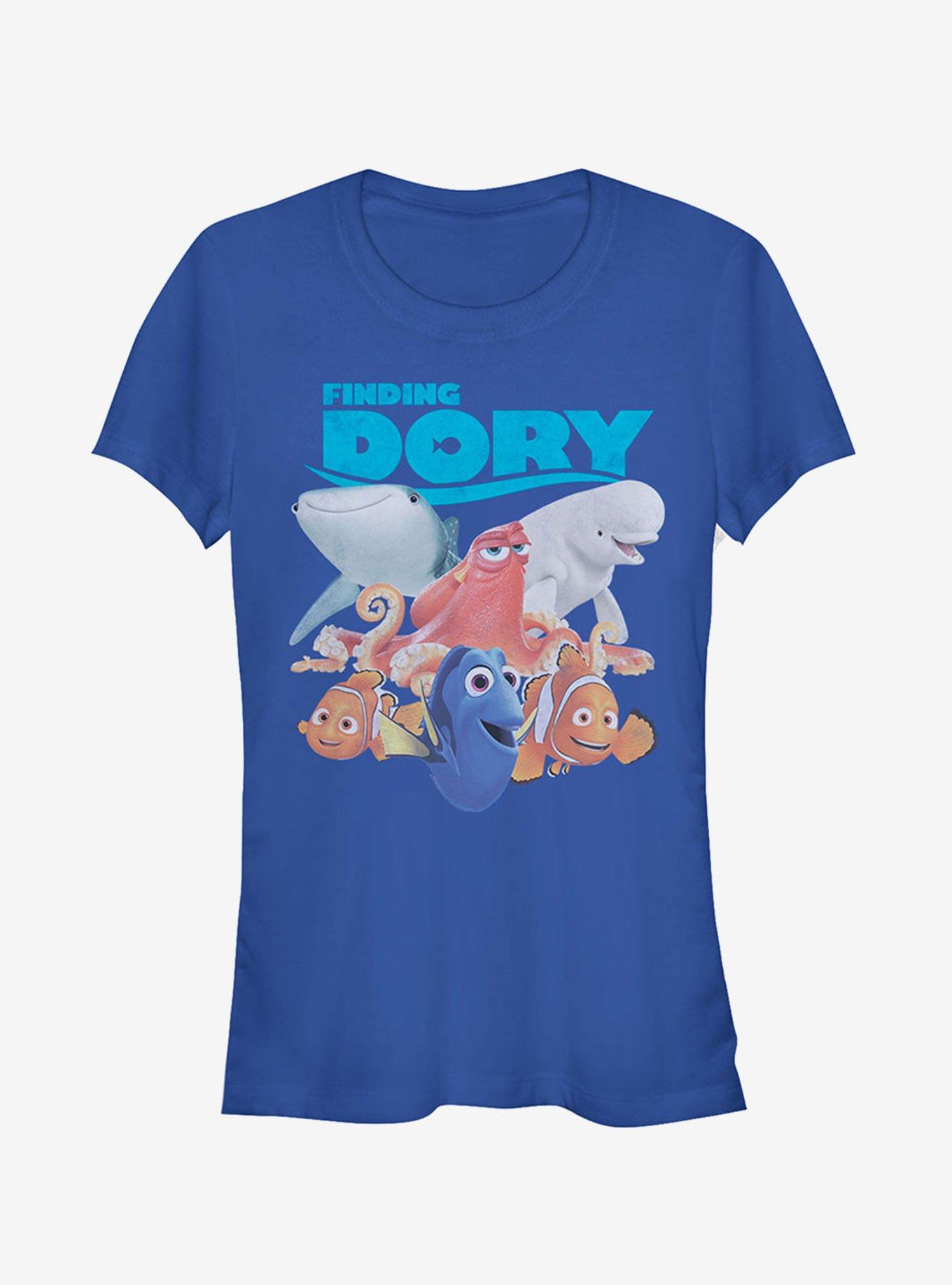 Disney Pixar Finding Dory Whole Gang Girls T-Shirt, ROYAL, hi-res