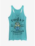 Minion Today Cancelled Girls Tank Top, TAHI BLUE, hi-res