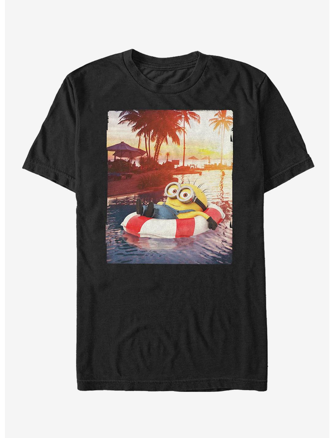 Minion Tropical Vacation T-Shirt, BLACK, hi-res