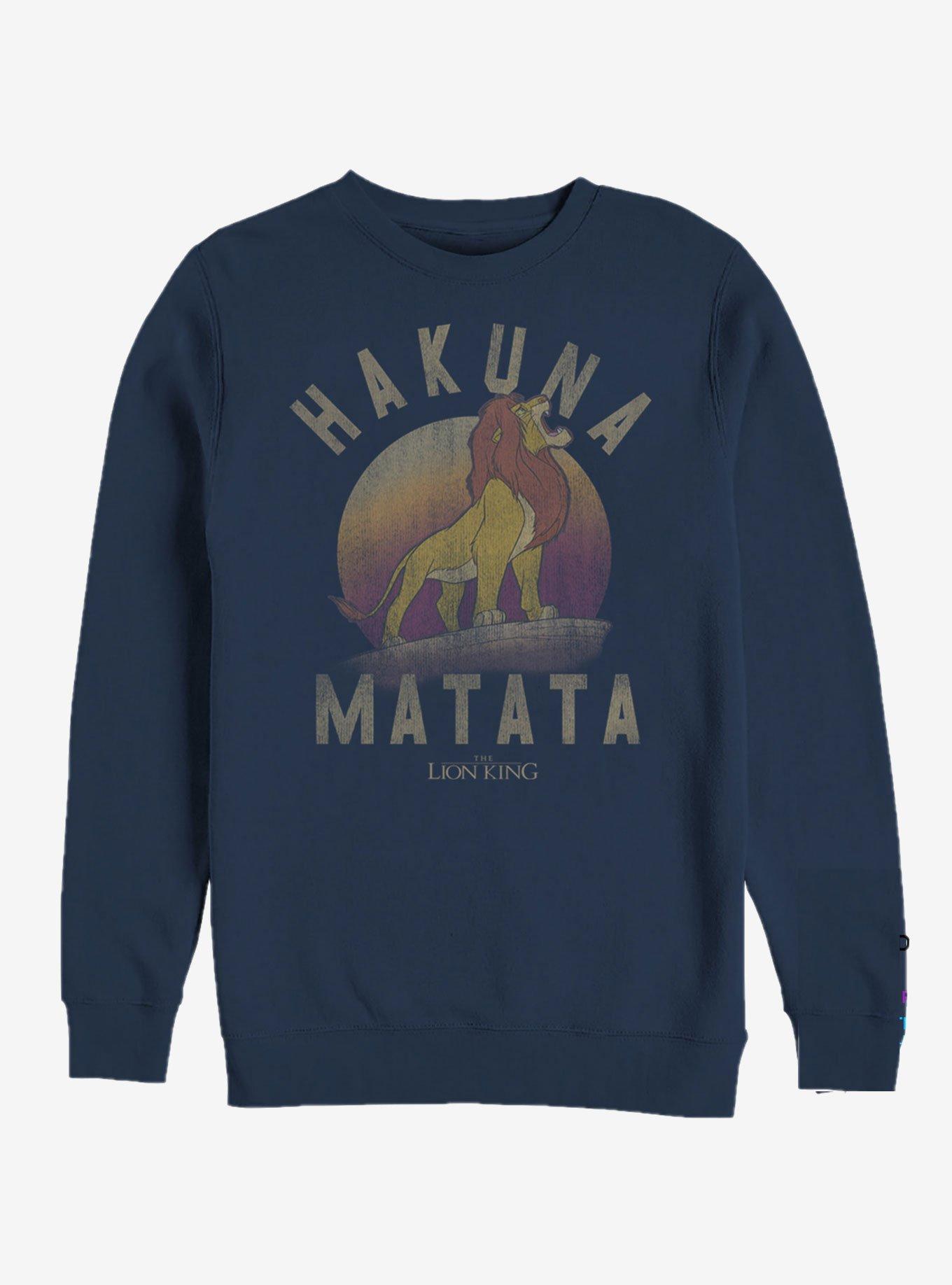 Disney Lion King Simba Hakuna Matata Sweatshirt, NAVY, hi-res