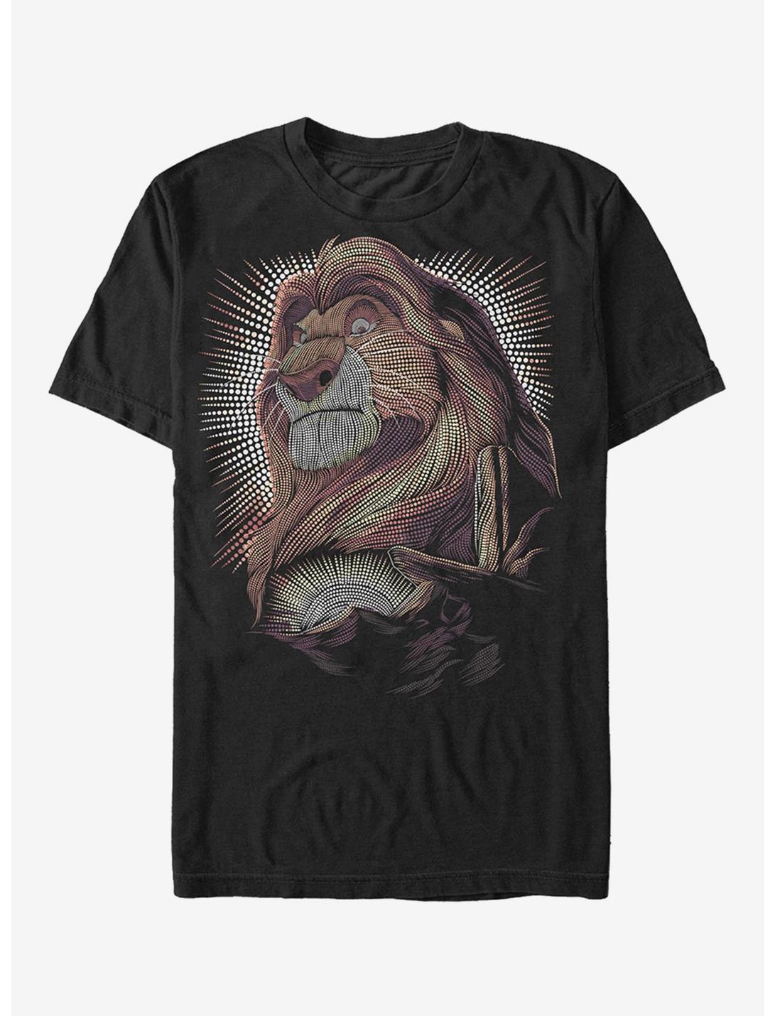 Disney Lion King Mufasa Dot Portrait T-Shirt, BLACK, hi-res