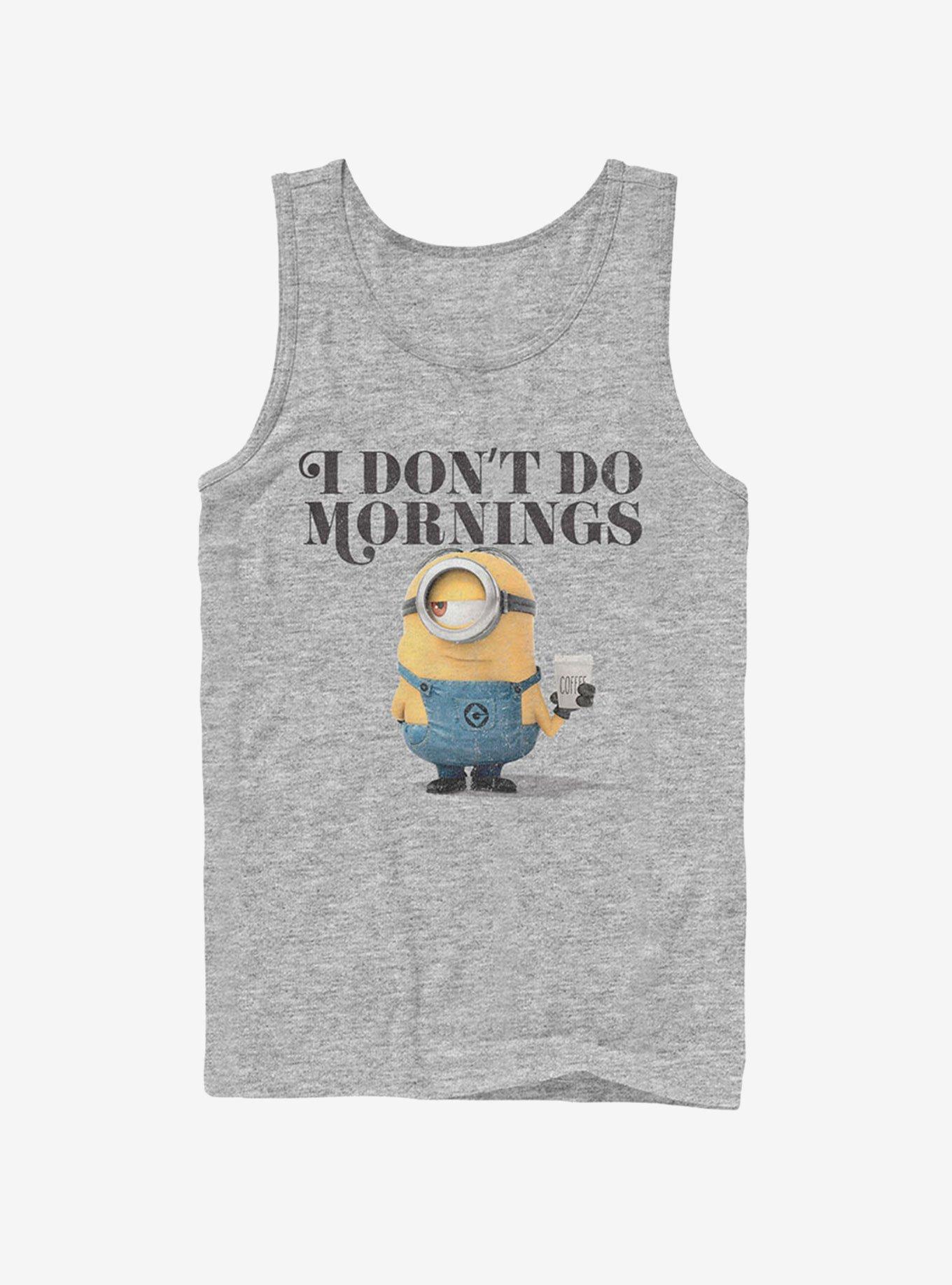 Minion Don't Do Mornings Tank Top, , hi-res