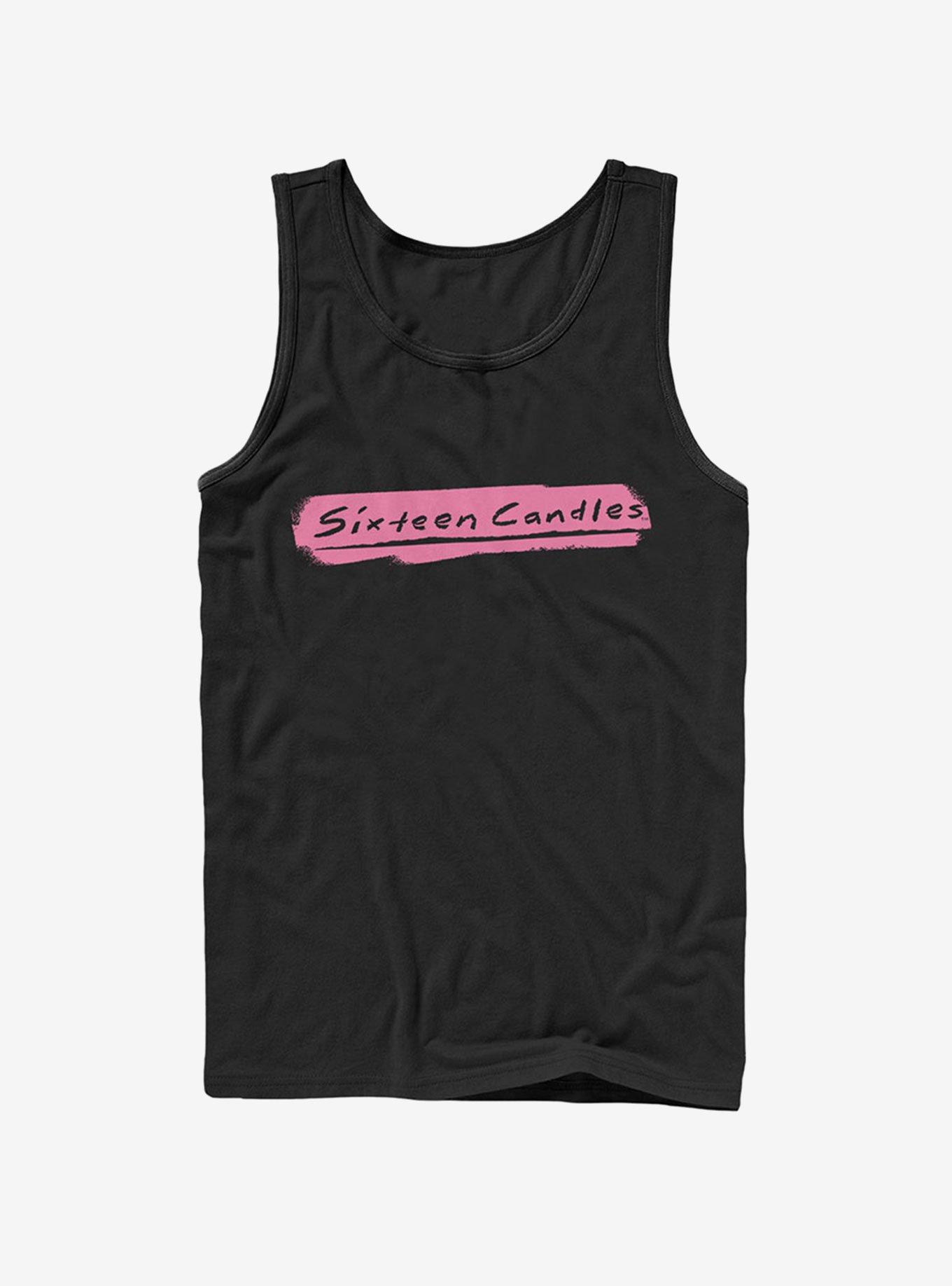 Sixteen Candles Paint Stripe Logo Tank Top, BLACK, hi-res
