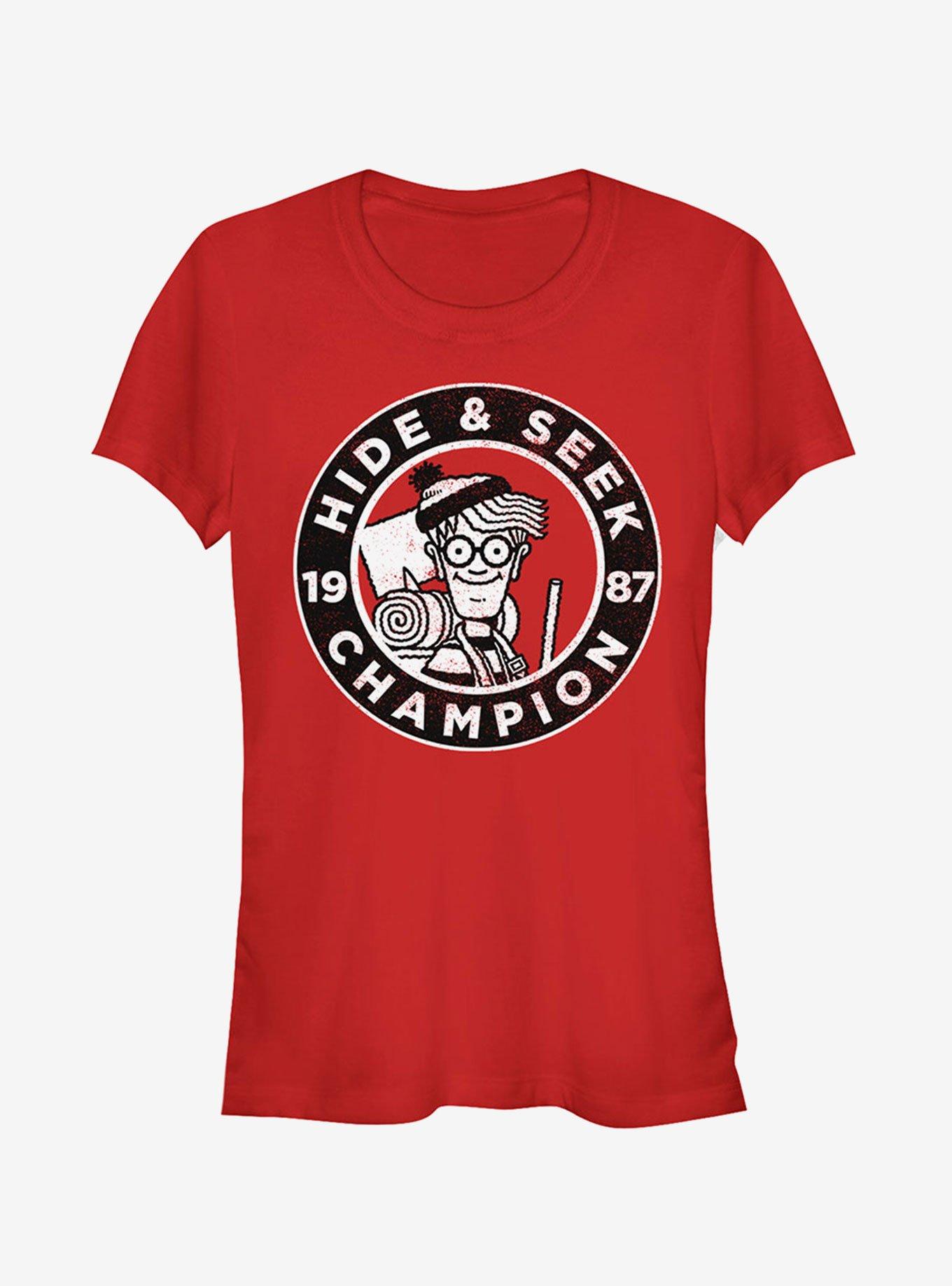 Where's Waldo Hide and Seek Champion Girls T-Shirt, ATH HTR, hi-res