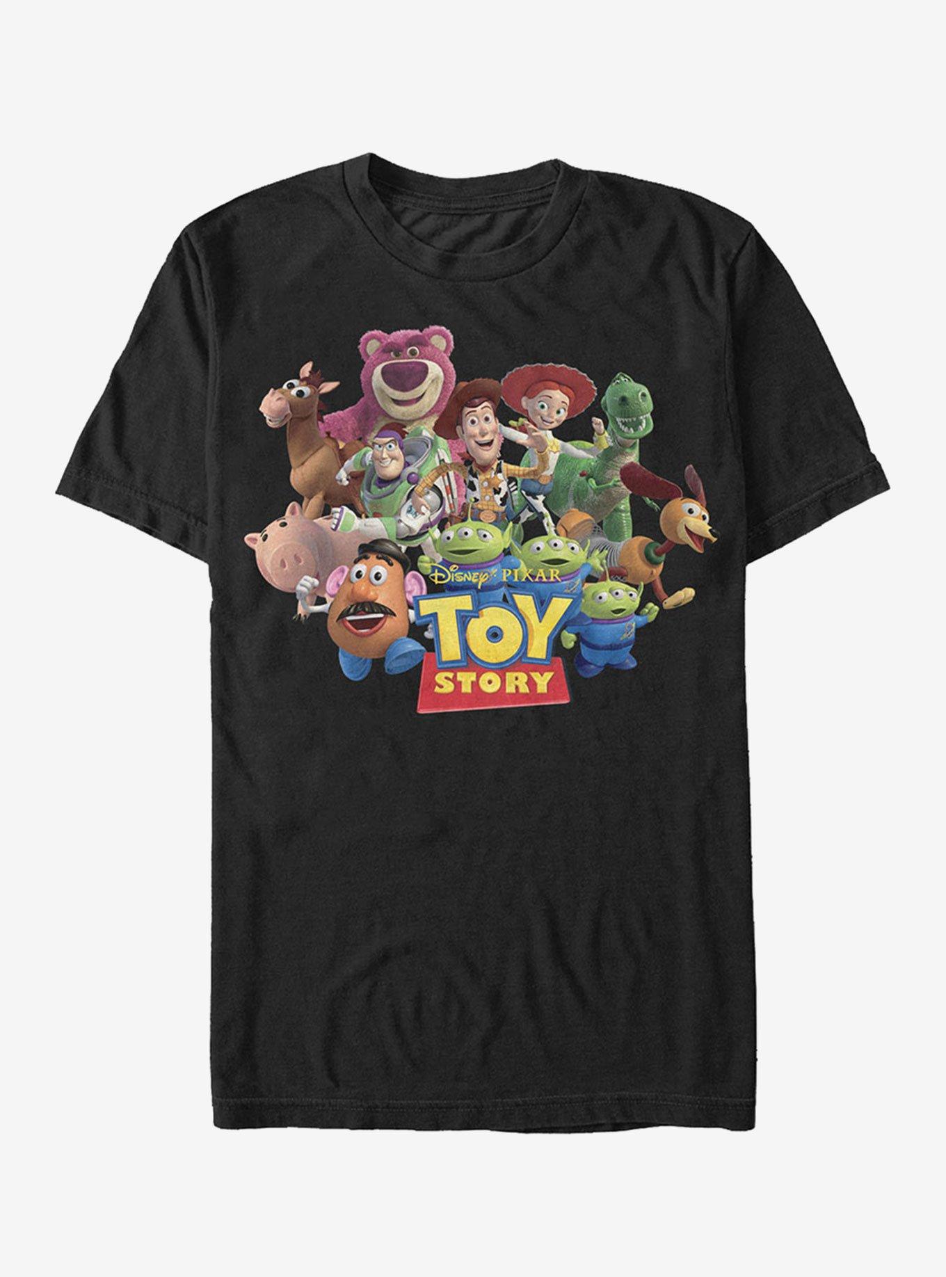 Disney Pixar Toy Story Character Logo Scene T-Shirt, BLACK, hi-res