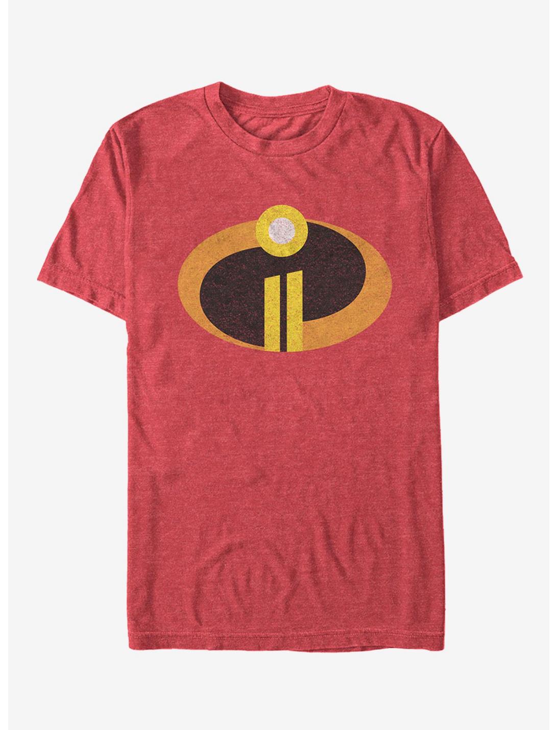 Disney Pixar The Incredibles Vintage Logo T-Shirt, RED HTR, hi-res