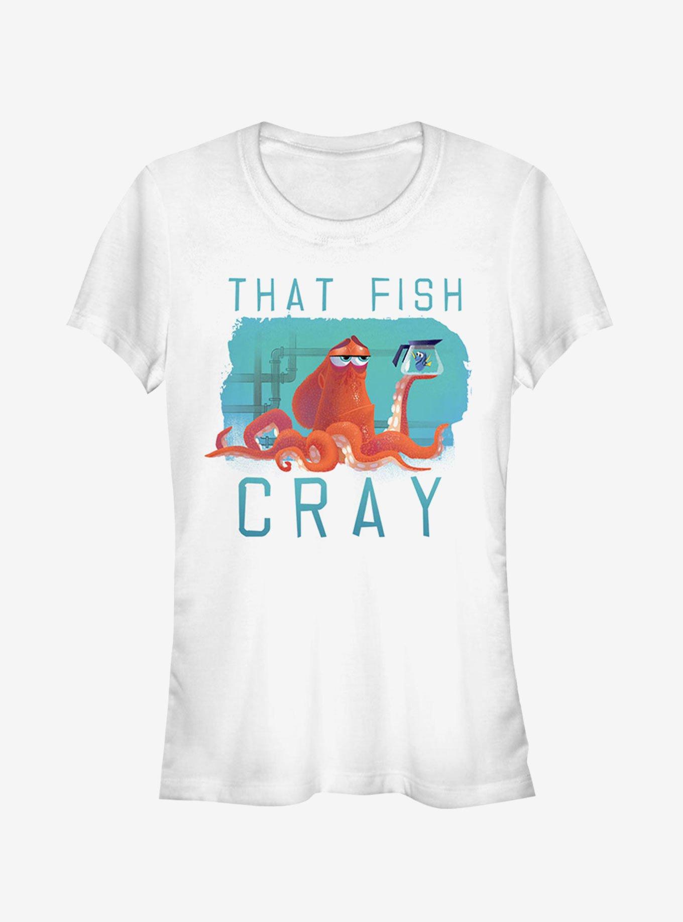 Disney Pixar Finding Dory Hank Thinks That Fish Cray Girls T-Shirt, WHITE, hi-res