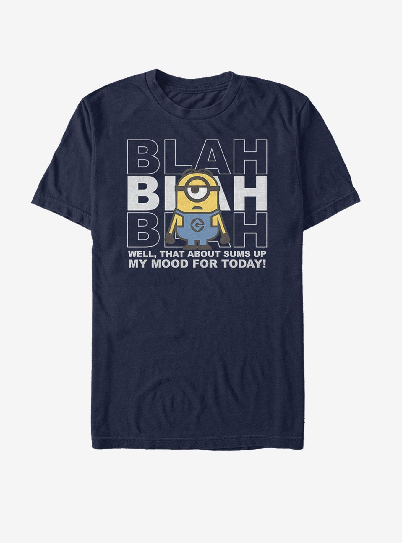 Minions Blah 2D T-Shirt, NAVY, hi-res