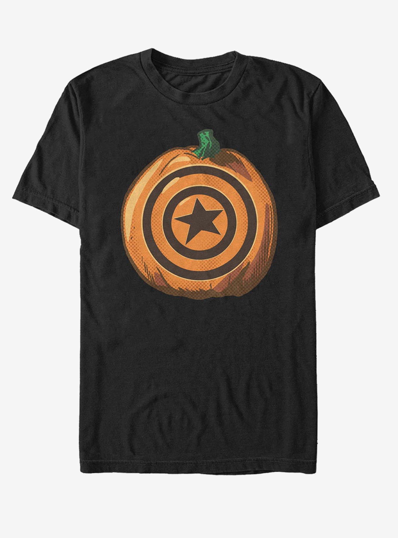 Marvel Halloween Captain America Shield Pumpkin T-Shirt, , hi-res