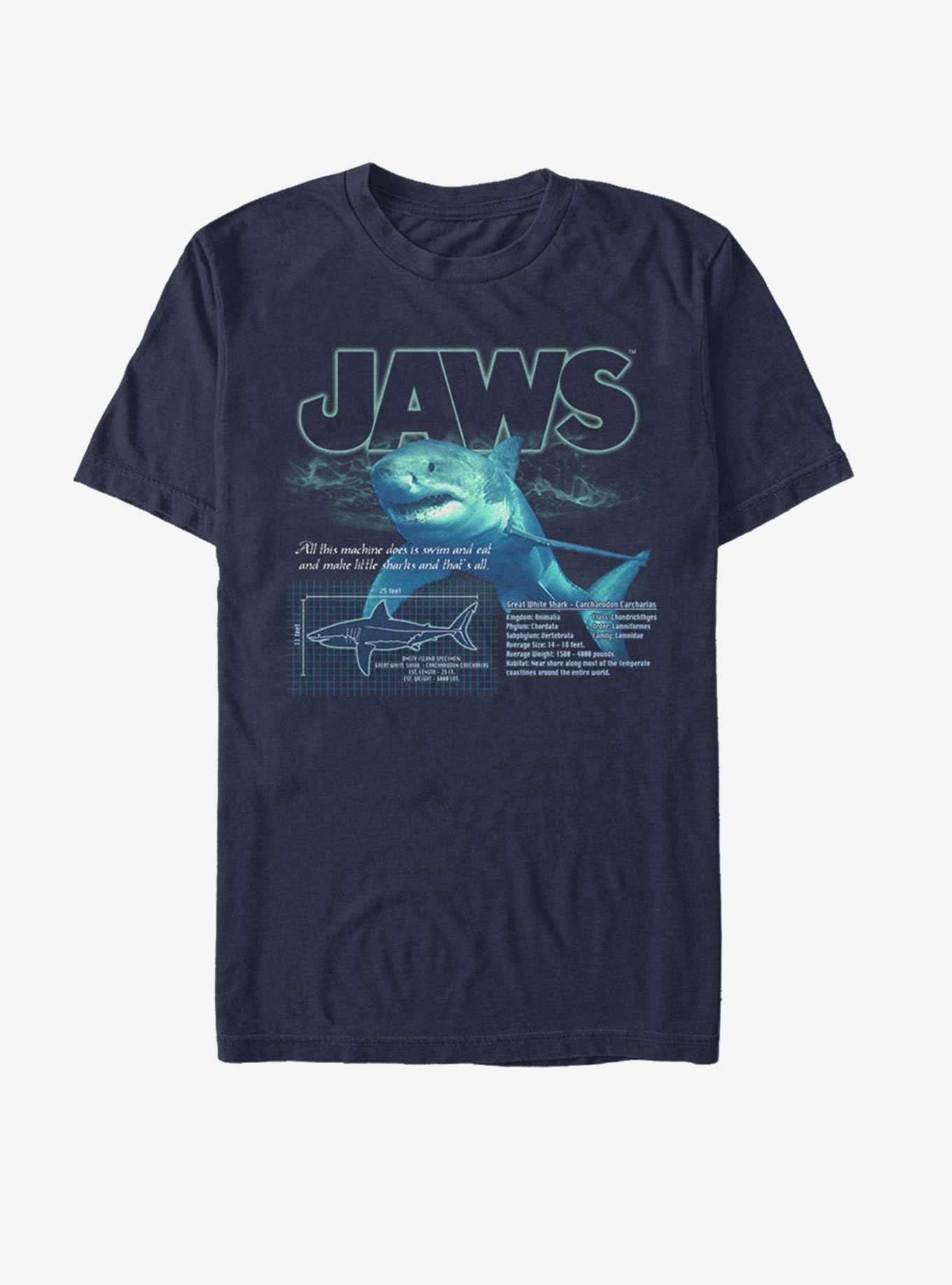 Jaws Shark Blueprint T-Shirt, , hi-res