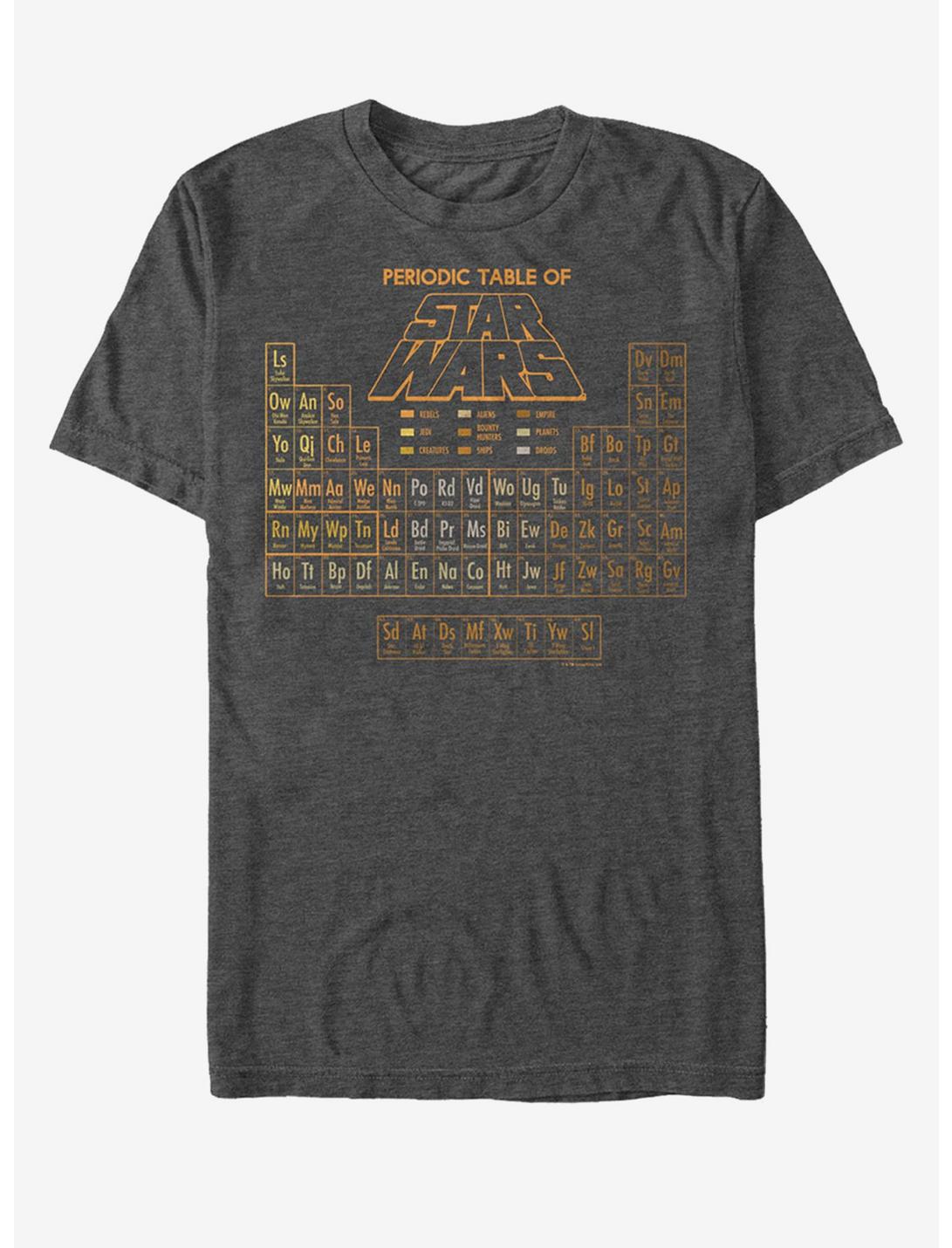 Star Wars Fade Periodic Table of Elements T-Shirt, CHAR HTR, hi-res