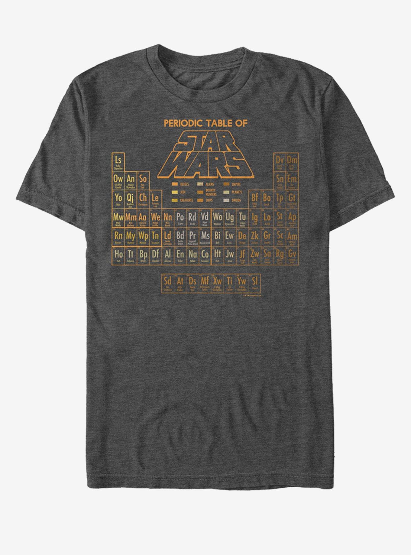 Star Wars Fade Periodic Table of Elements T-Shirt, CHAR HTR, hi-res