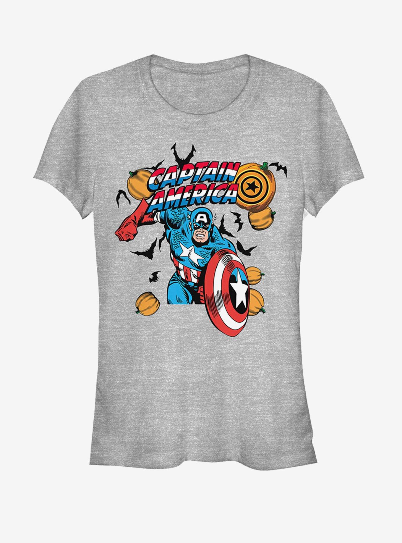 Marvel Halloween Spooky Captain America Girls T-Shirt