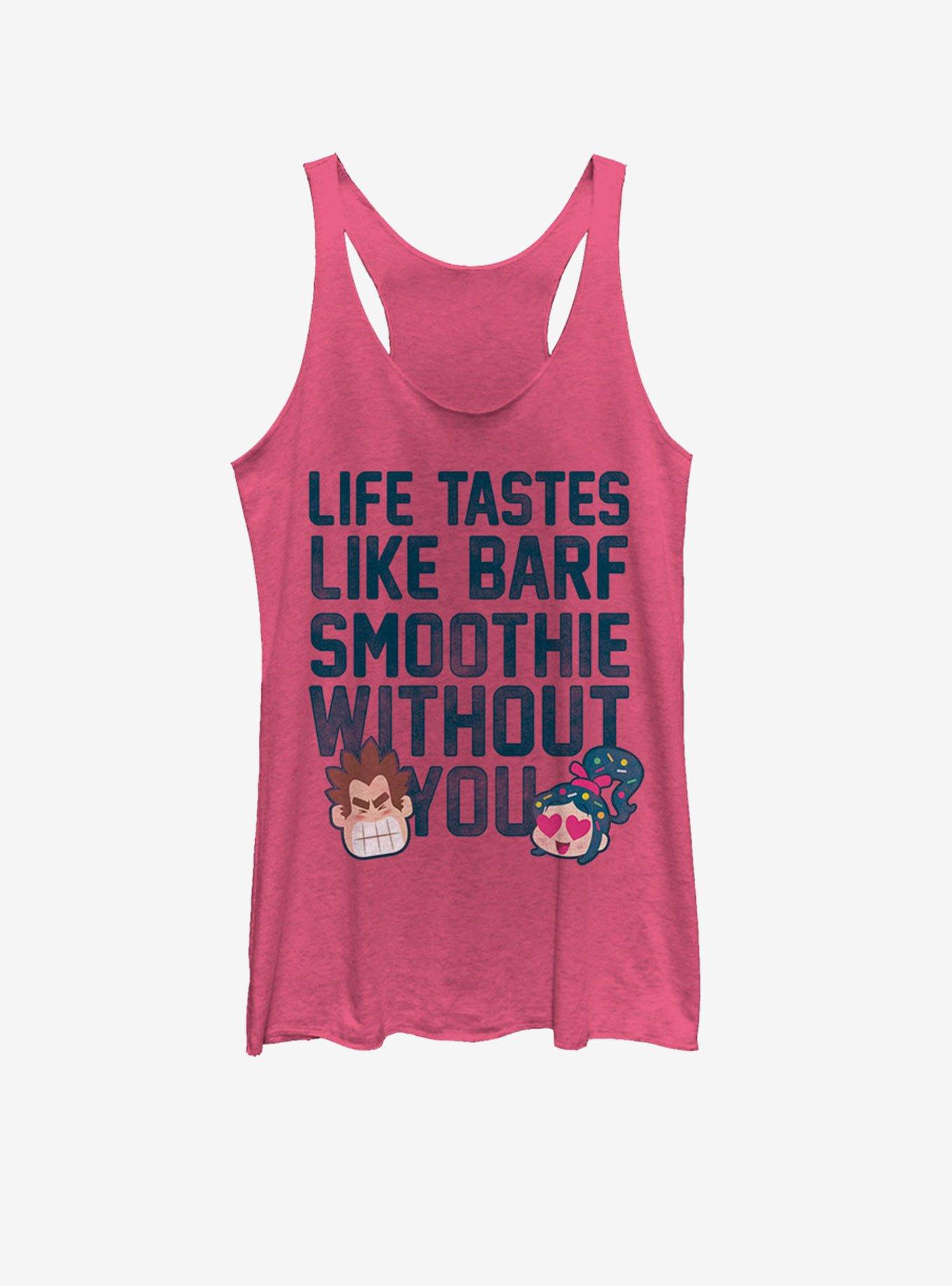 Disney Wreck-It Ralph Barf Smoothie Girls Tank, PINK HTR, hi-res