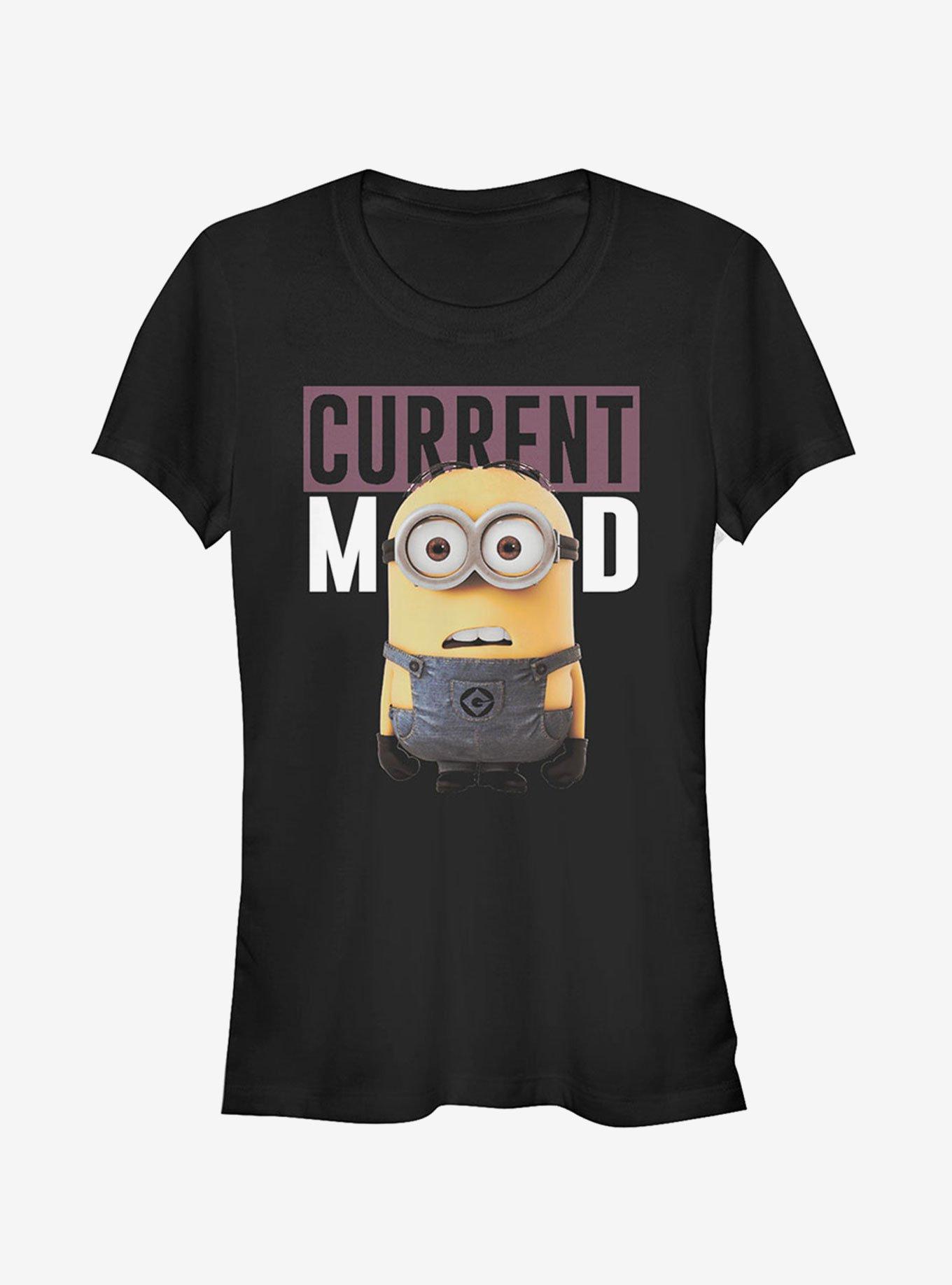 Minions Current Mood Girls T-Shirt, BLACK, hi-res