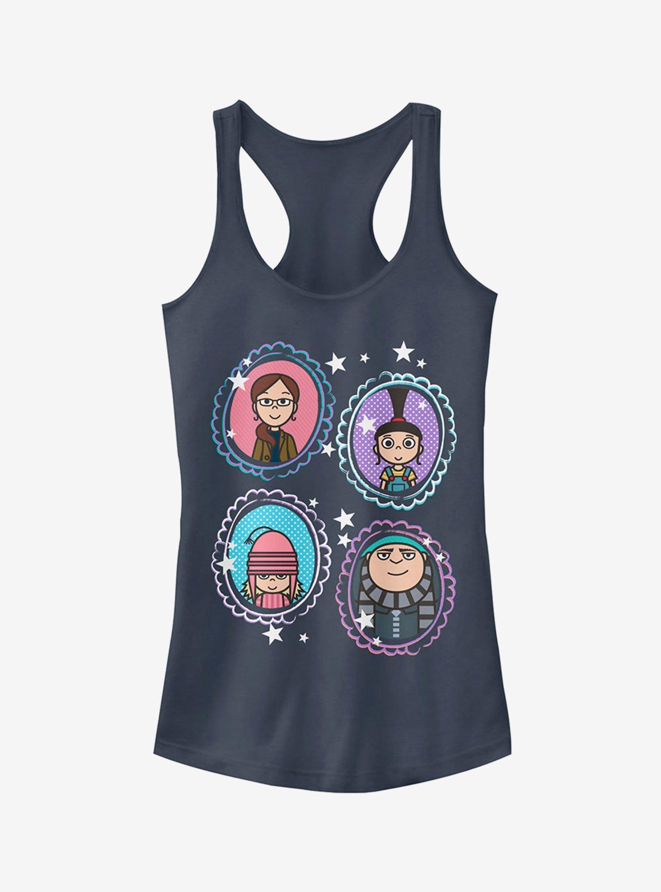 Minion Family Portrait Girls Tank Top, INDIGO, hi-res