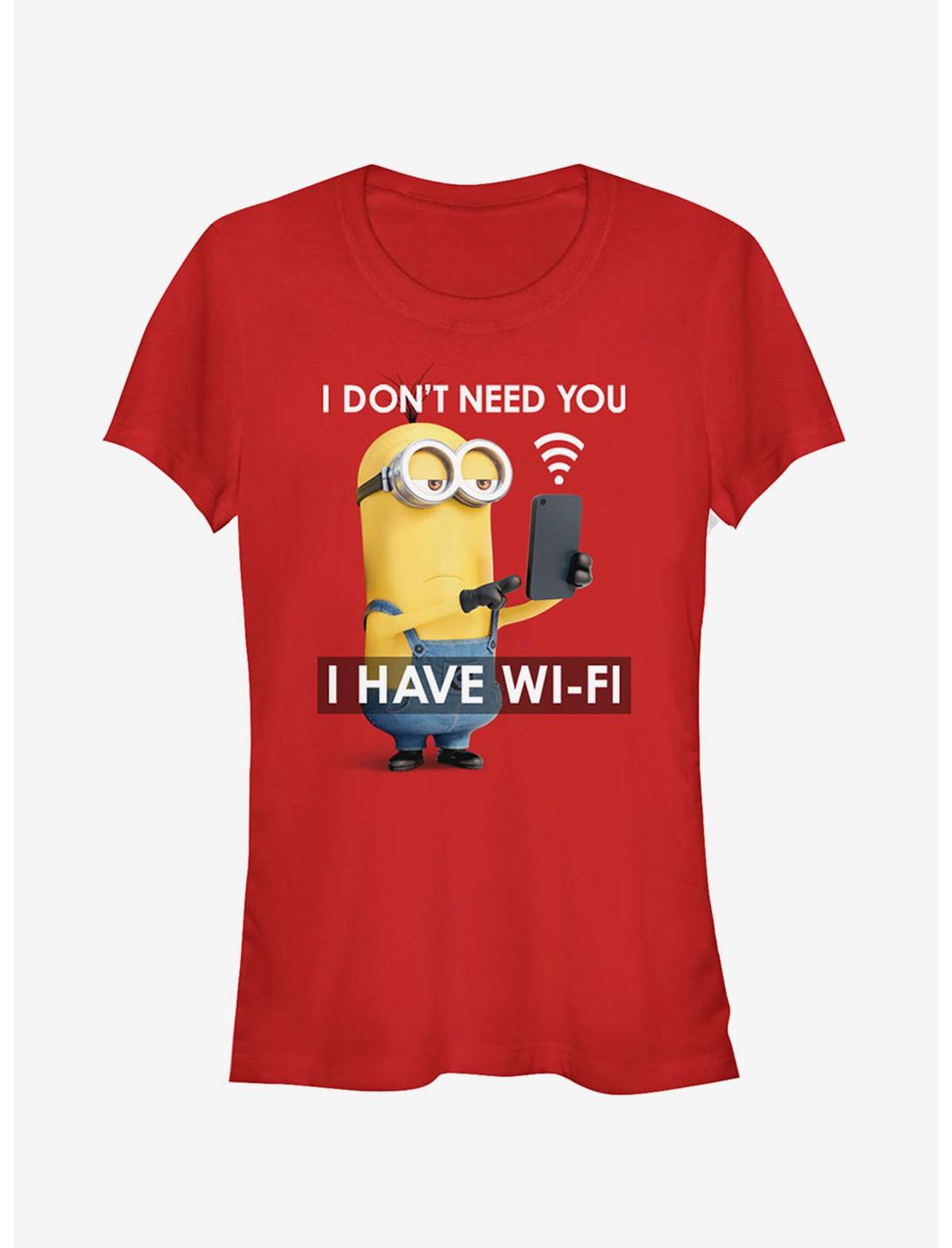 Minion Wi-Fi Girls T-Shirt, RED, hi-res