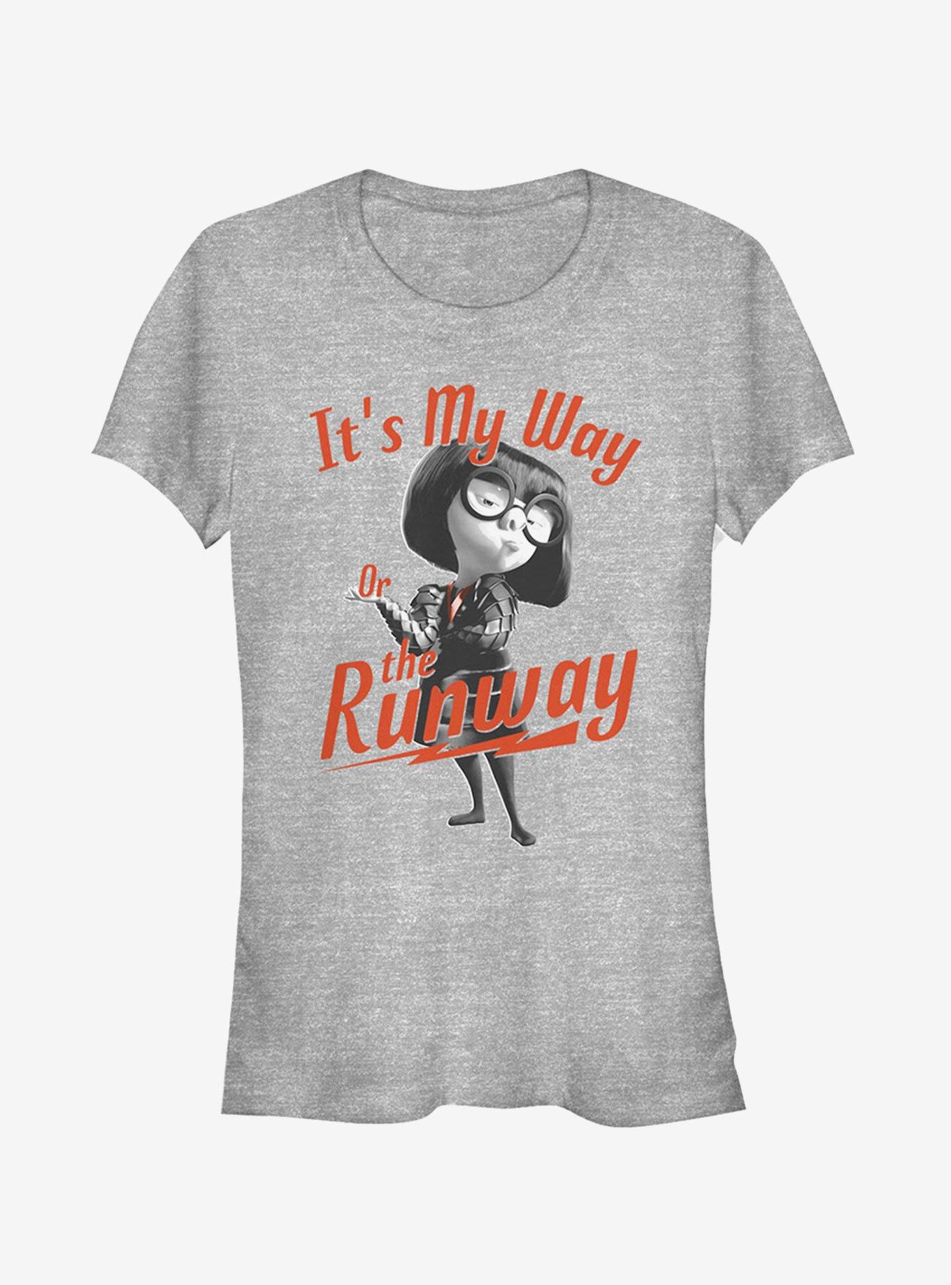 Disney Pixar The Incredibles Edna Mode My Way or Runway Girls T-Shirt, ATH HTR, hi-res