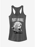 Minion Party Animal Girls Tank Top, CHARCOAL, hi-res