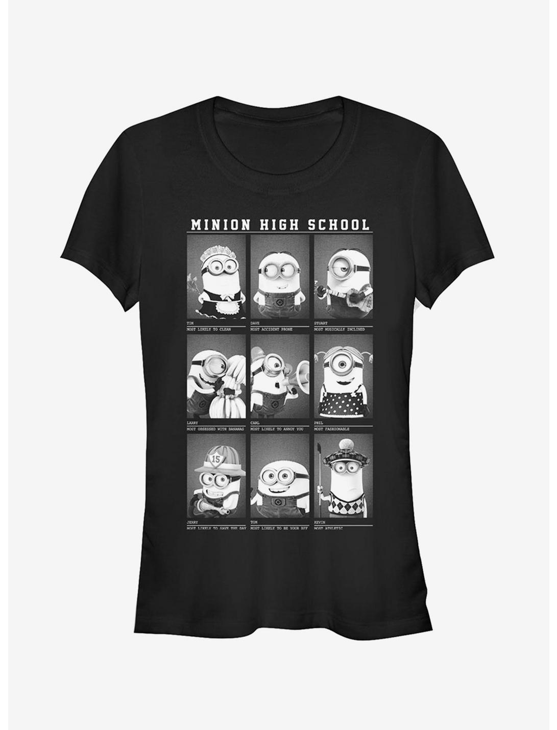 Minion Yearbook Girls T-Shirt, BLACK, hi-res