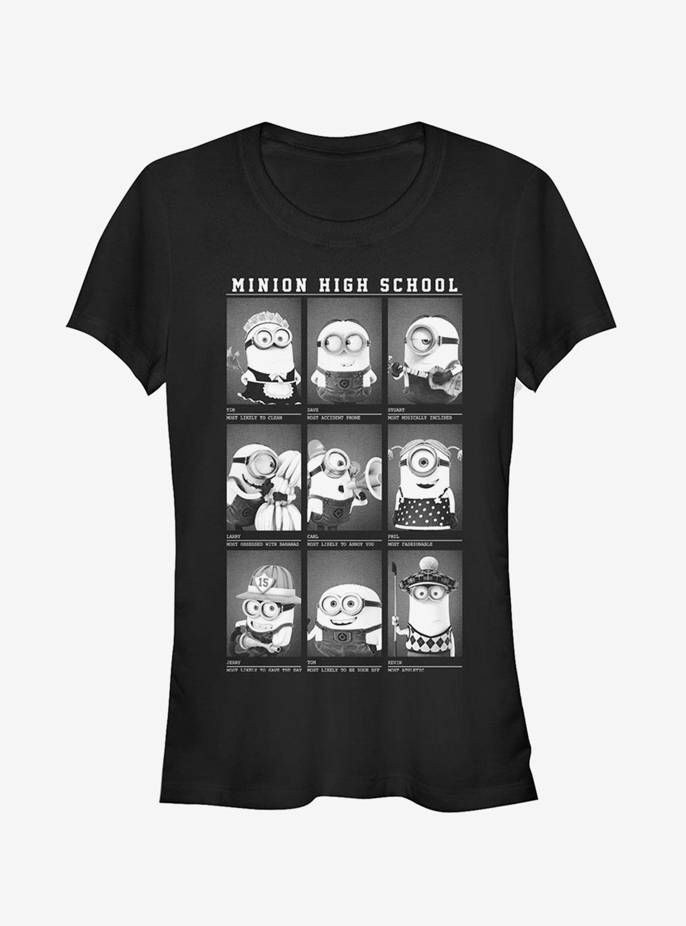 Minion Yearbook Girls T-Shirt, BLACK, hi-res