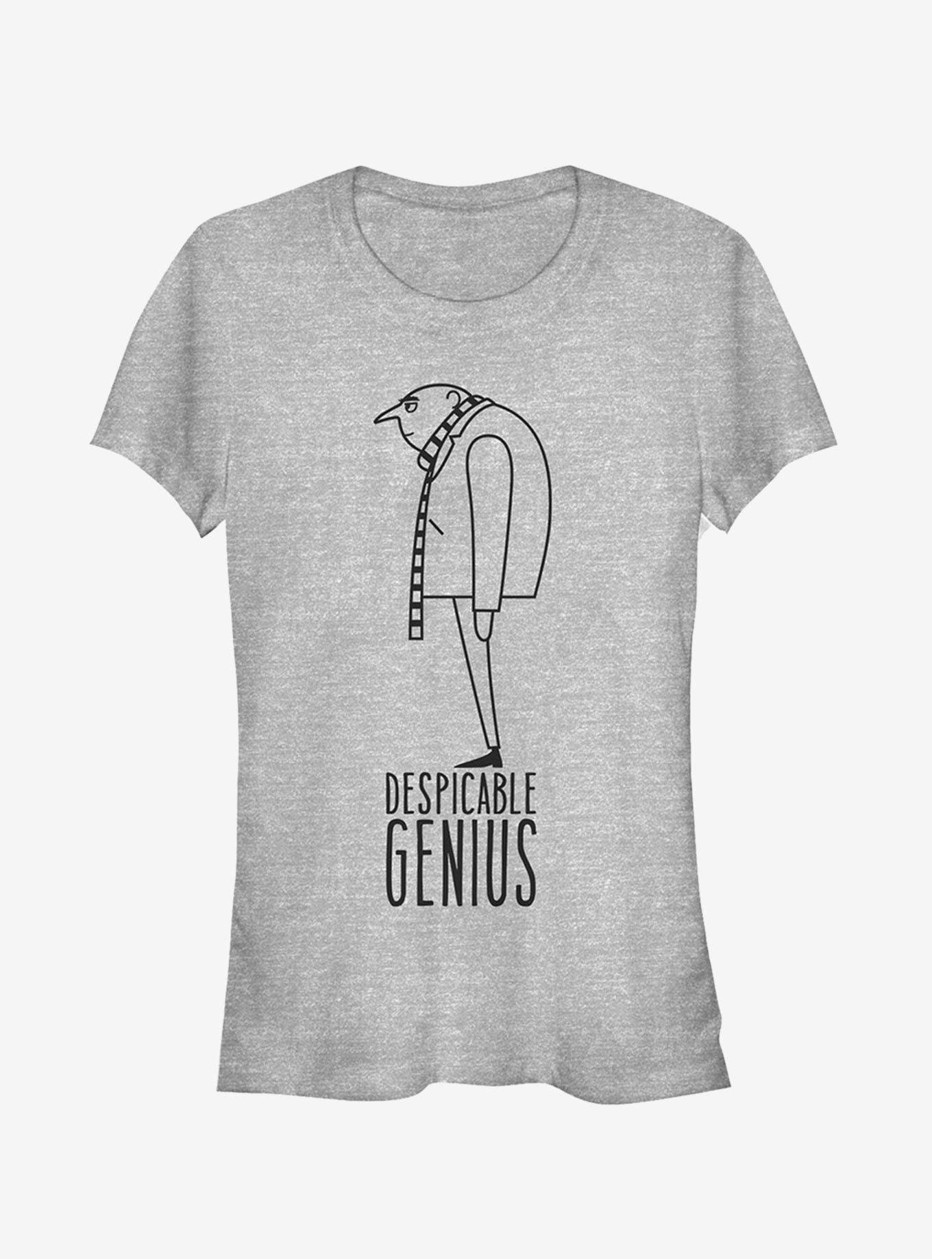 Minion Evil Genius Gru Profile Girls T-Shirt, ATH HTR, hi-res