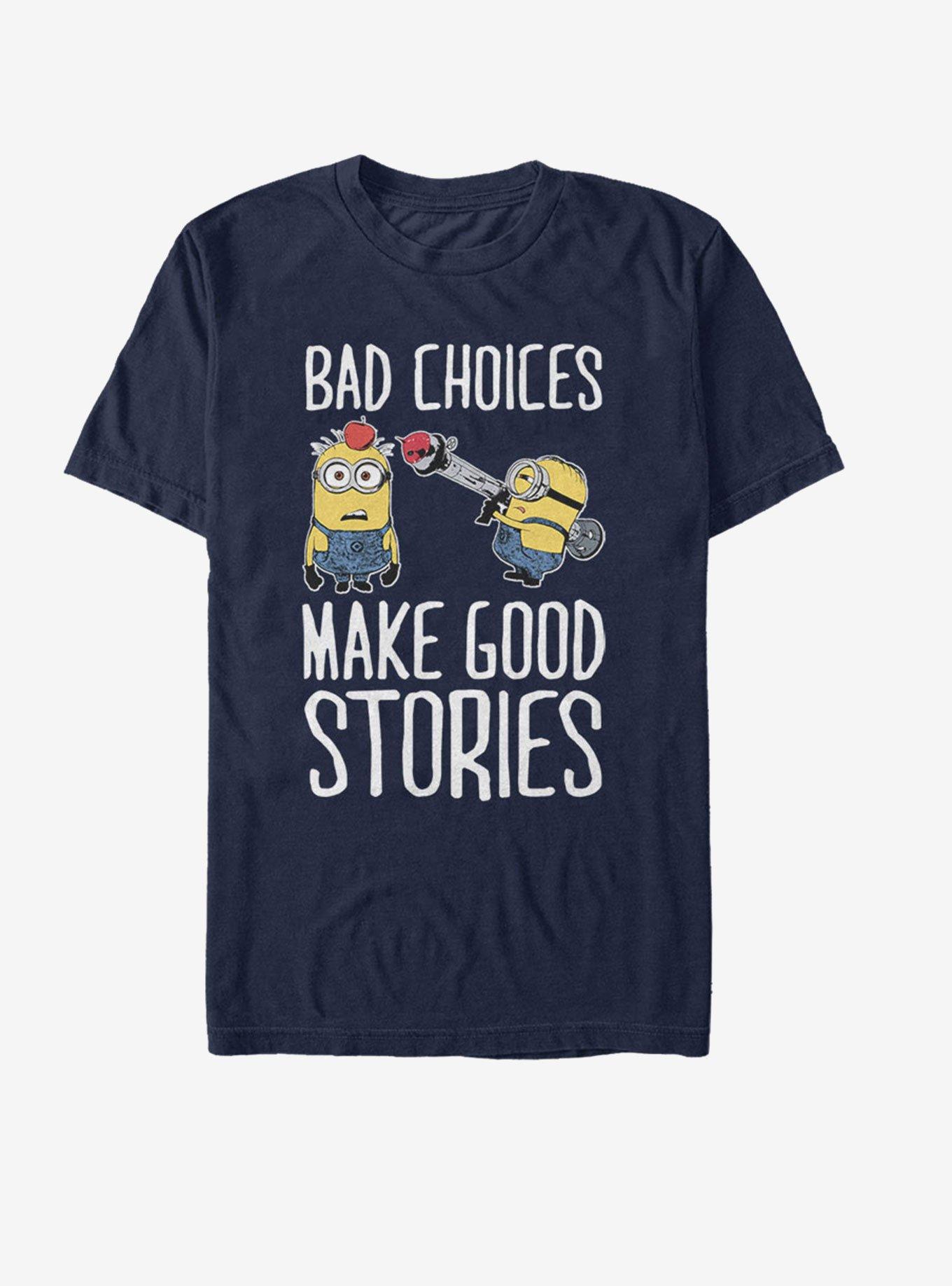 Minions Bad Choices T-Shirt, NAVY, hi-res
