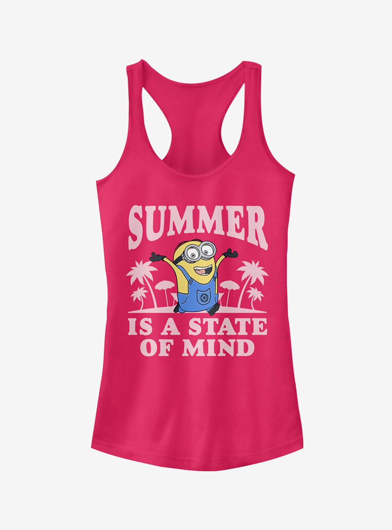 Minion Summer State of Mind Girls Tank Top, RASPBERRY, hi-res