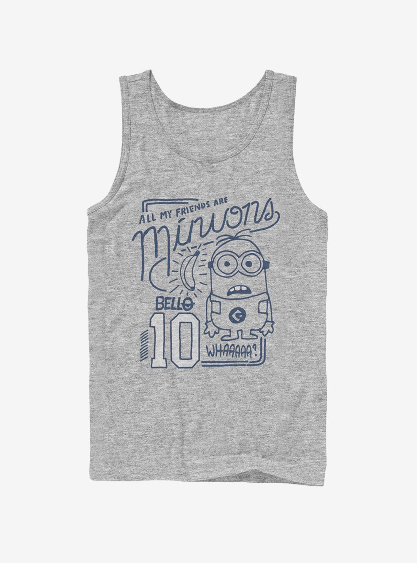 Minion My Friends Are Minion Tank Top, ATH HTR, hi-res