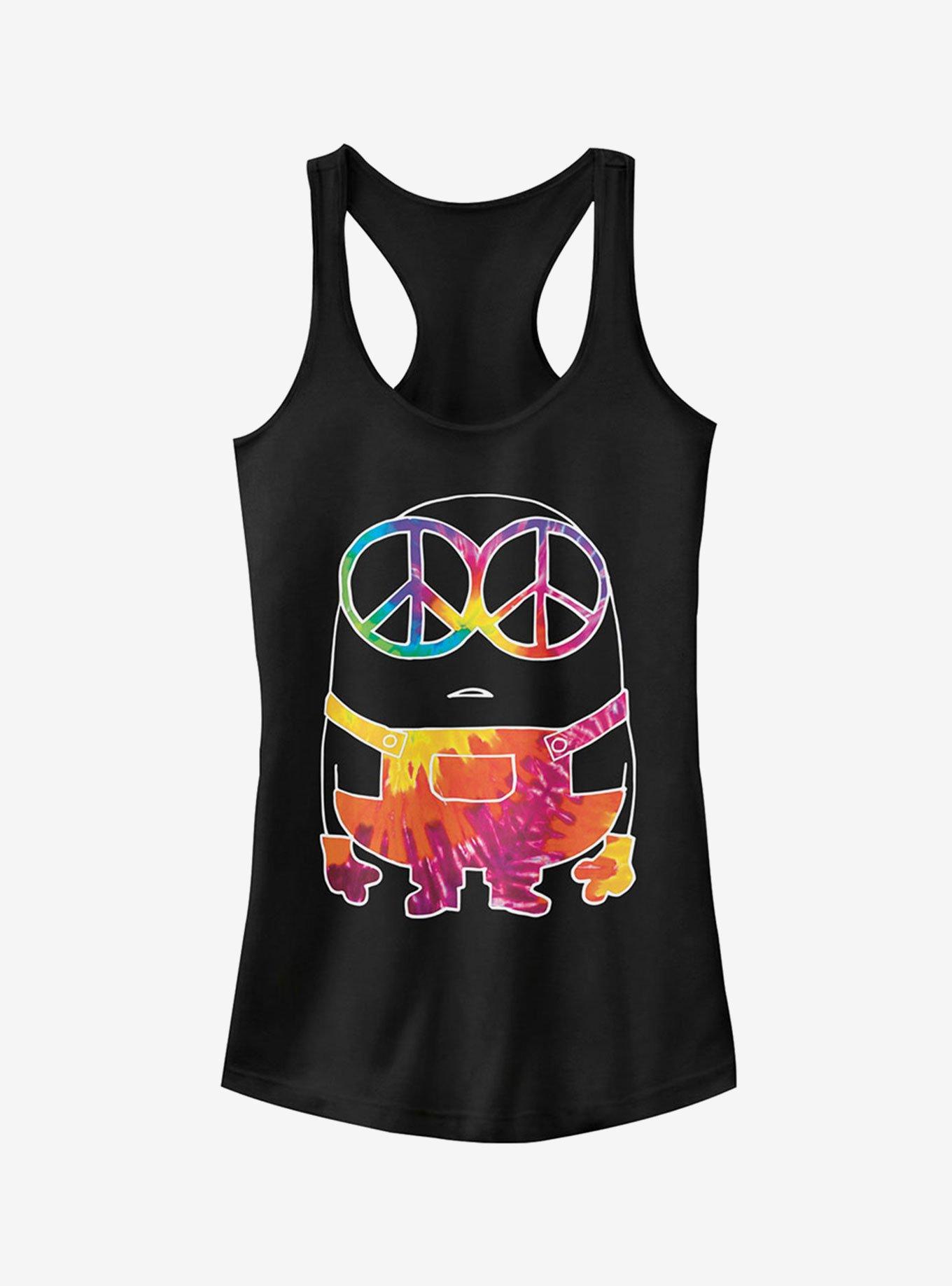 Minion Tie-Dye Girls Tank Top, BLACK, hi-res