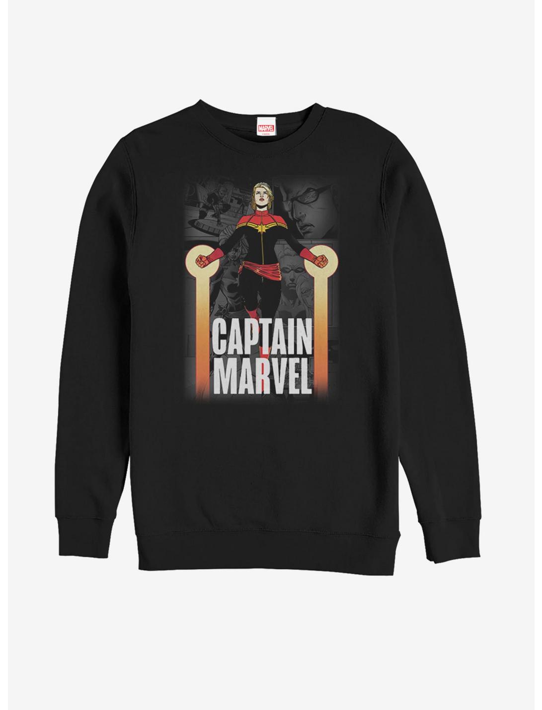 Marvel Captain Marvel On Top Sweatshirt, BLACK, hi-res