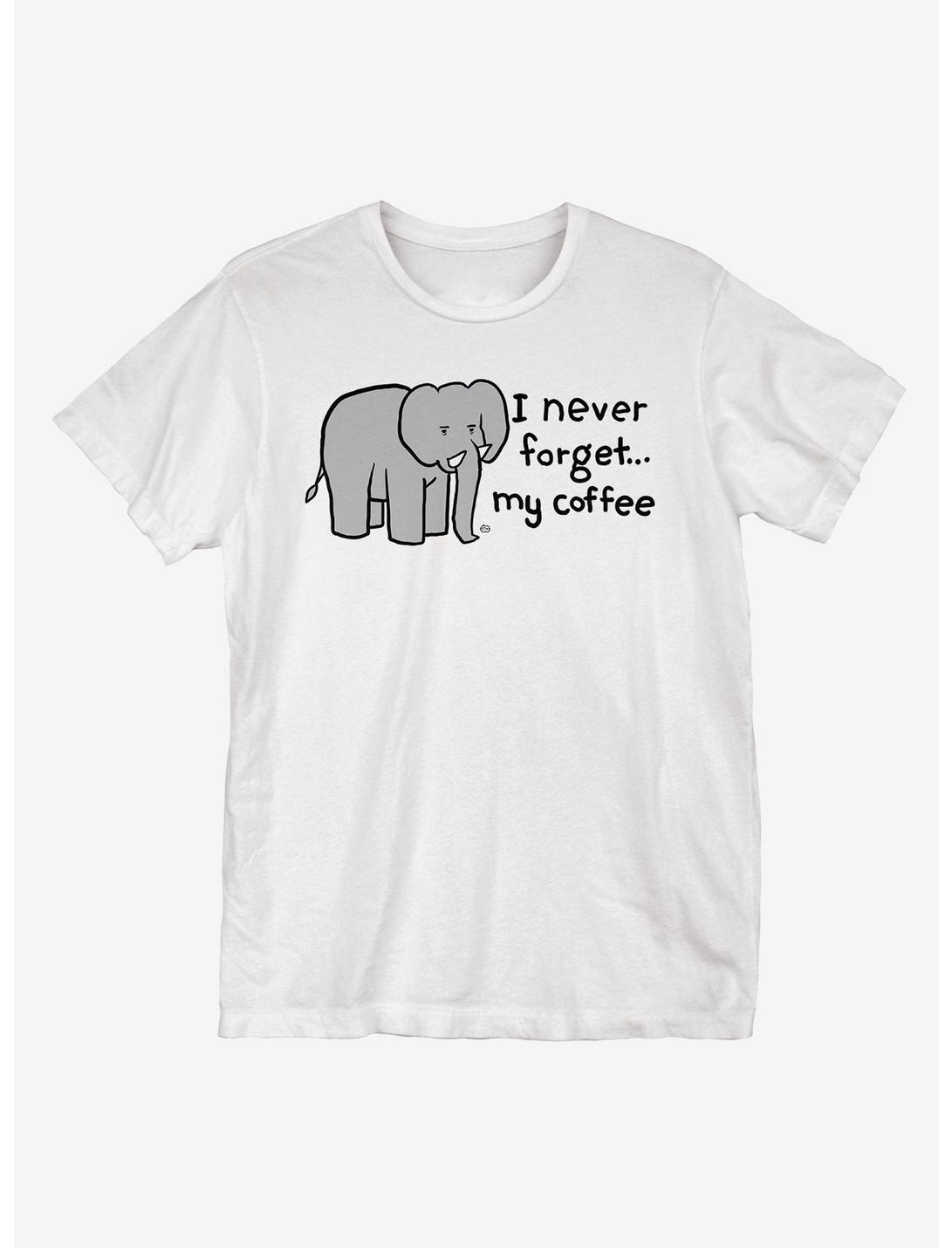 I Never Forget My Coffee T-Shirt, WHITE, hi-res