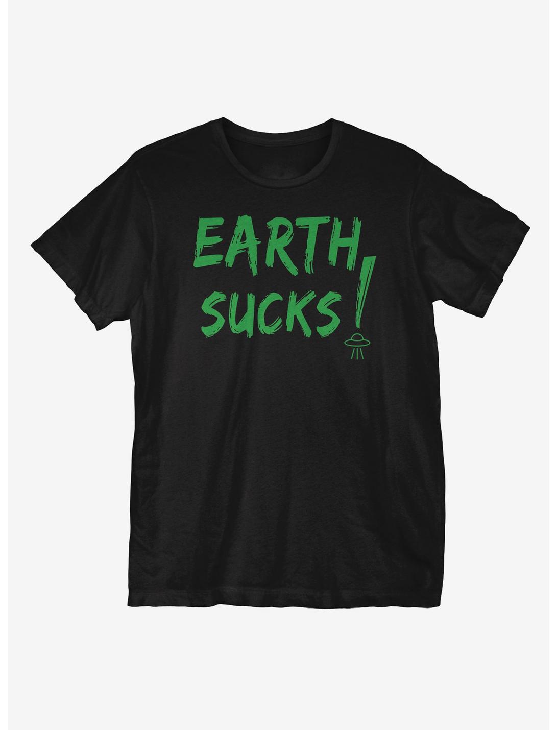 Earth Sucks T-Shirt, BLACK, hi-res