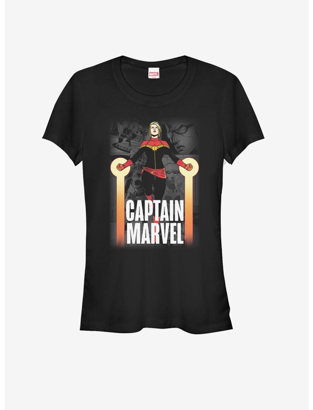 Marvel Captain Marvel On Top Girls T-Shirt, BLACK, hi-res
