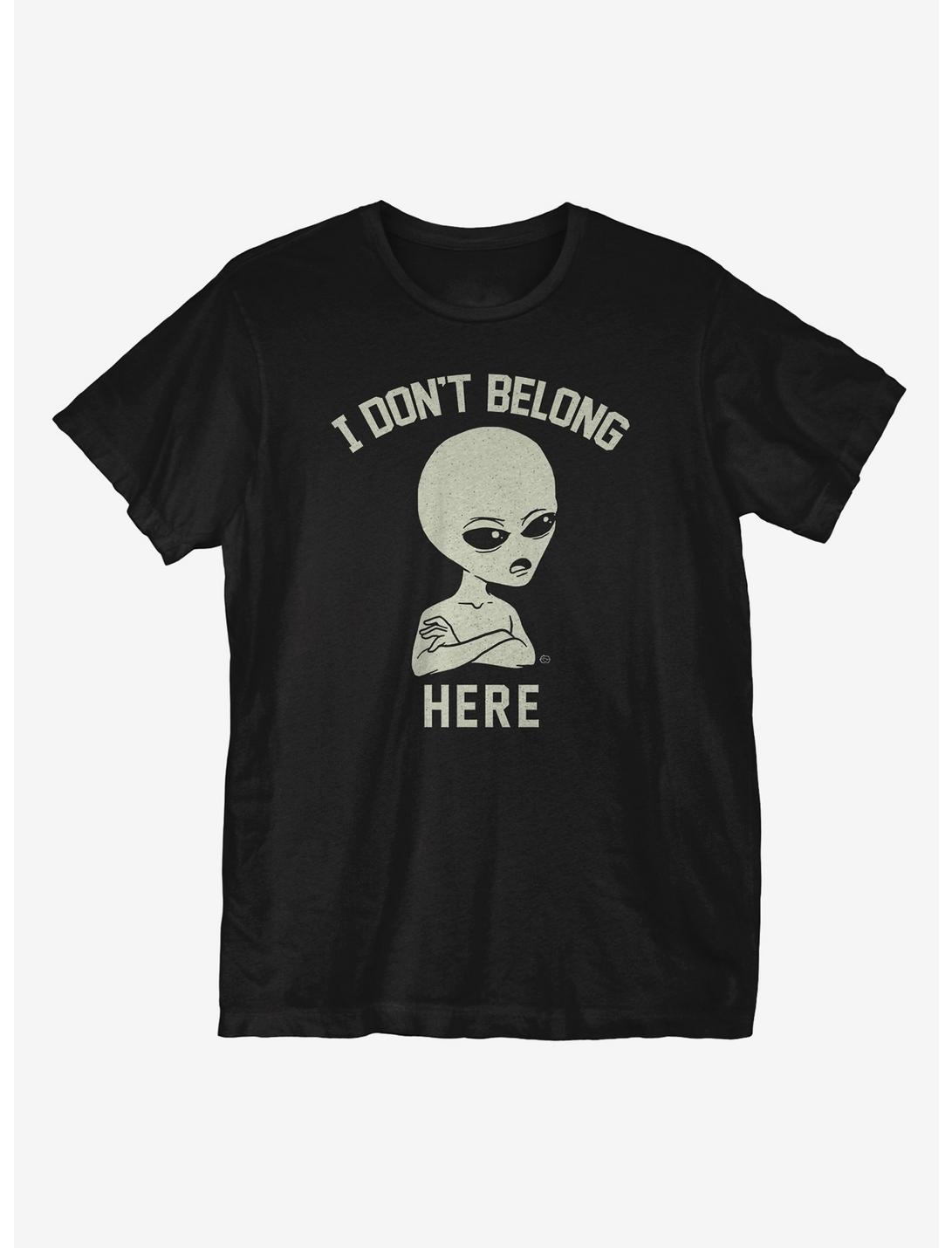 I Don't Belong Here T-Shirt, BLACK, hi-res