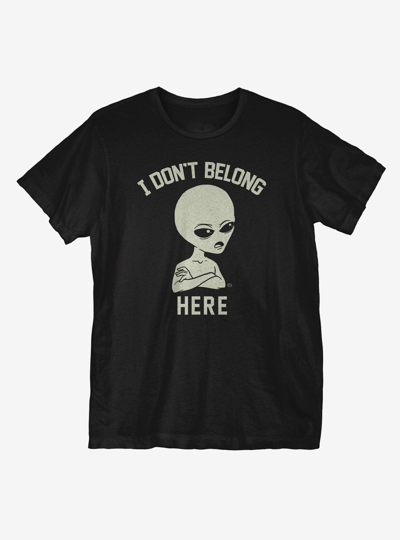 I Don't Belong Here T-Shirt, BLACK, hi-res
