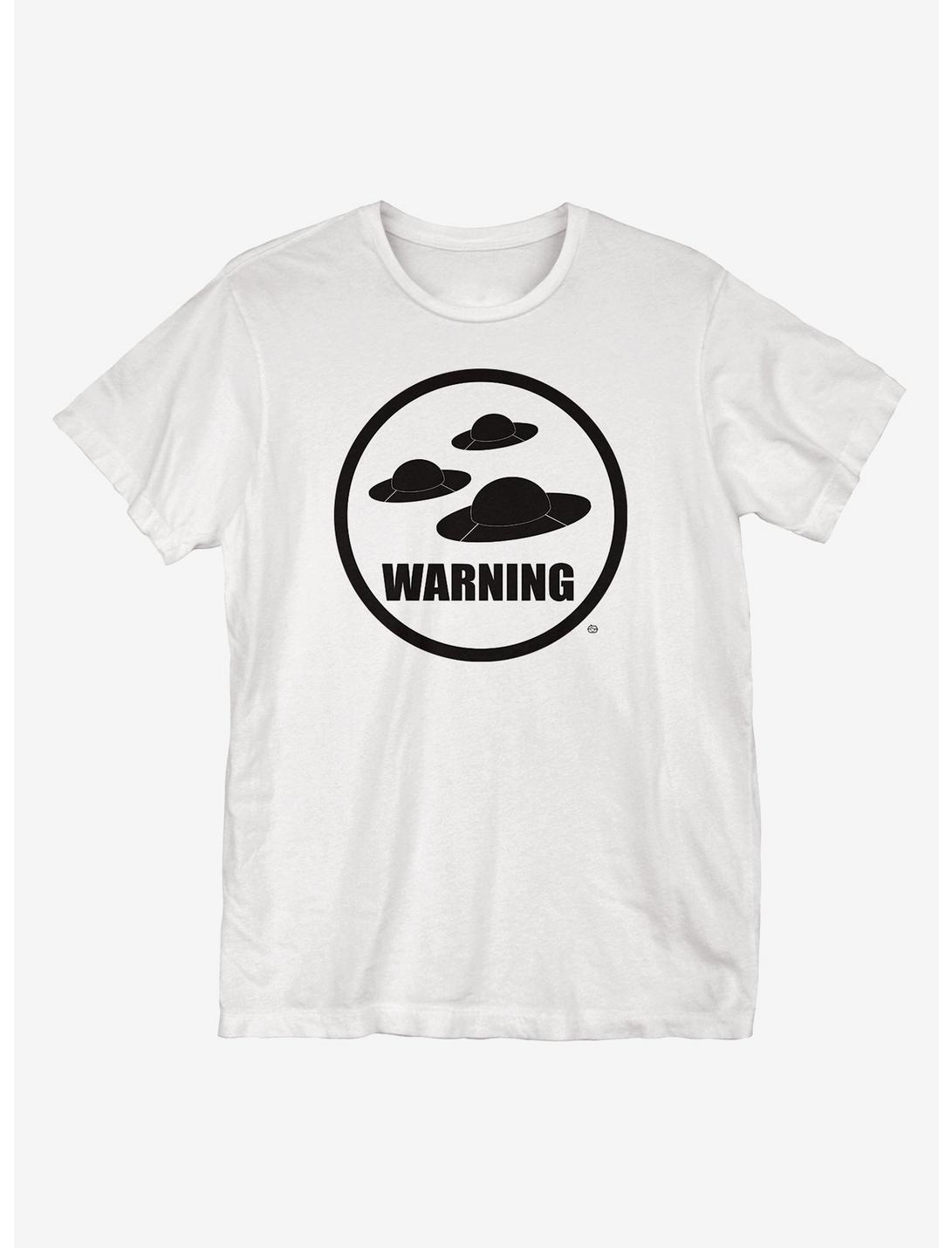 UFO Warning T-Shirt, WHITE, hi-res