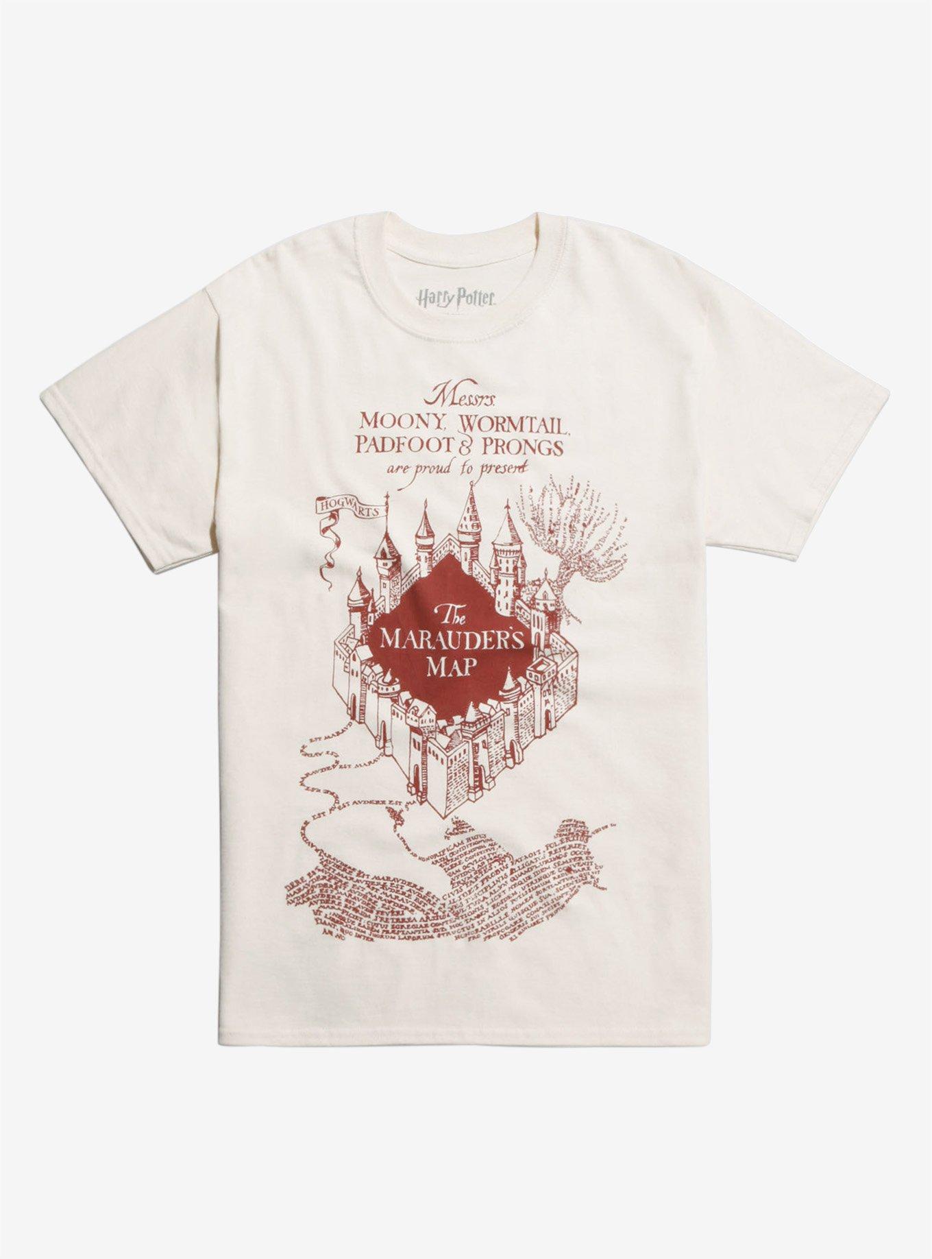 Harry Potter Marauder's Map T-Shirt, RED  DARK RED, hi-res