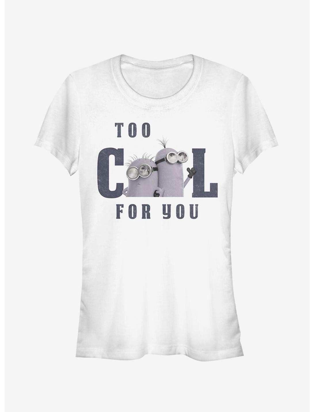 Minions Too Cool for You Girls T-Shirt, WHITE, hi-res