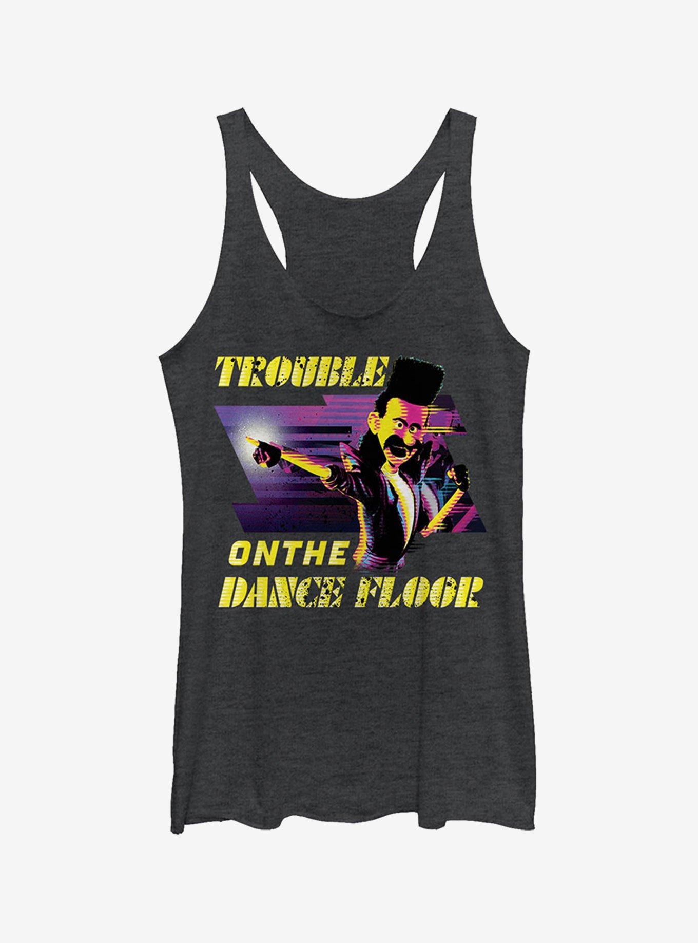 Minion Balthazar Trouble Dance Floor Girls Tank Top, BLK HTR, hi-res
